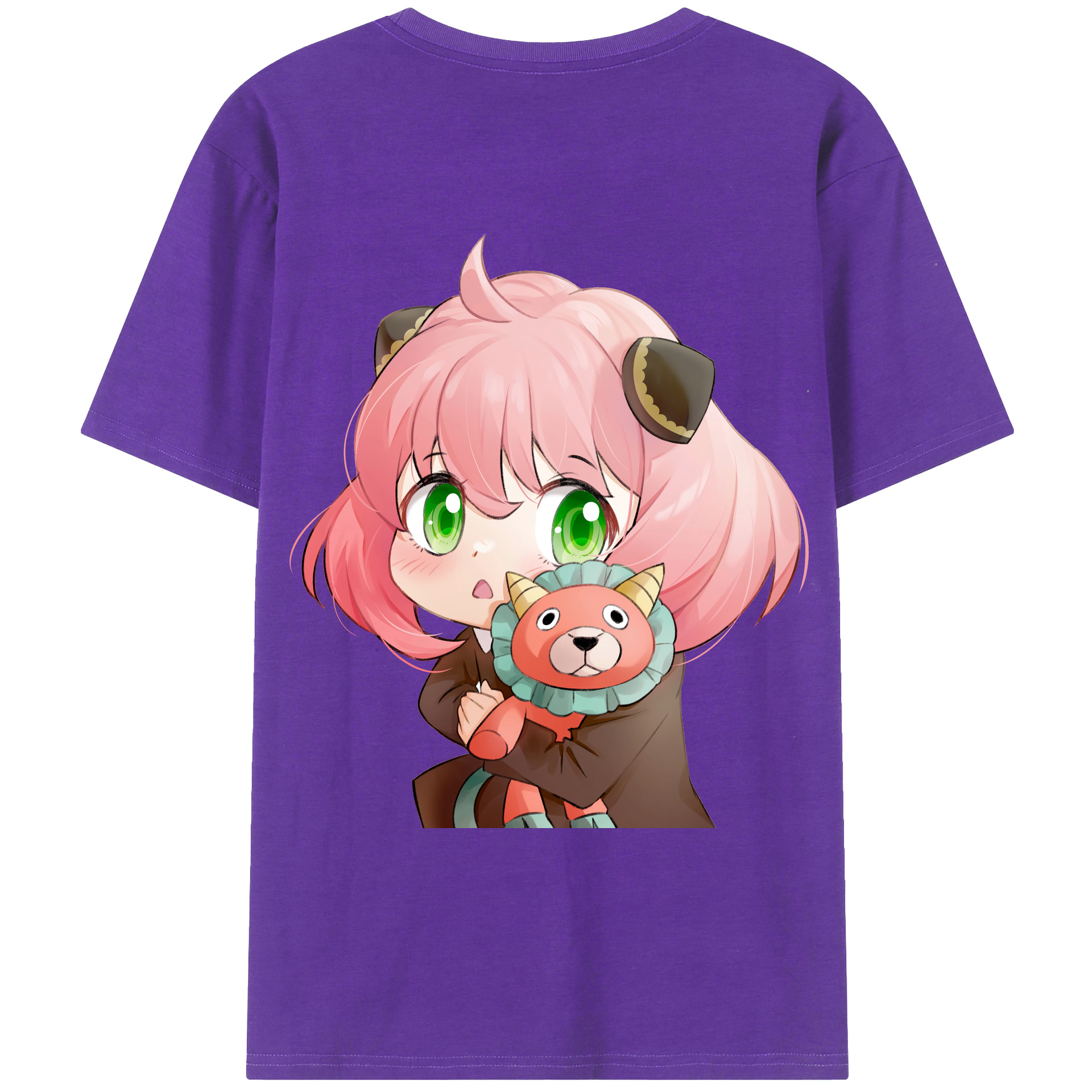 （画像用） SPY×FAMILY间谍家家酒 綿100％ メンズ半袖Tシャツ（バックプリント） 通気性