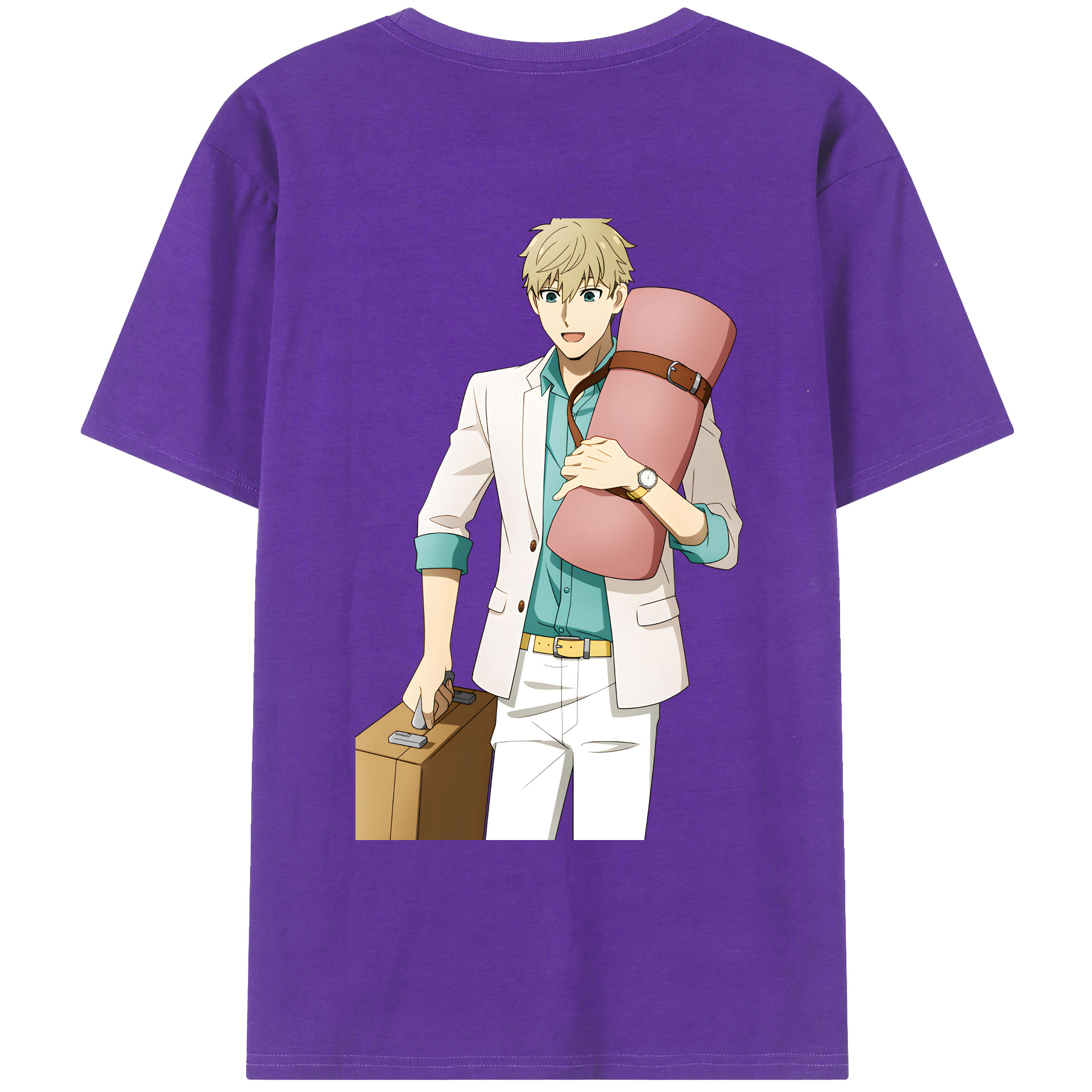 （画像用） SPY×FAMILY间谍家家酒 綿100％ メンズ半袖Tシャツ（バックプリント） 通気性