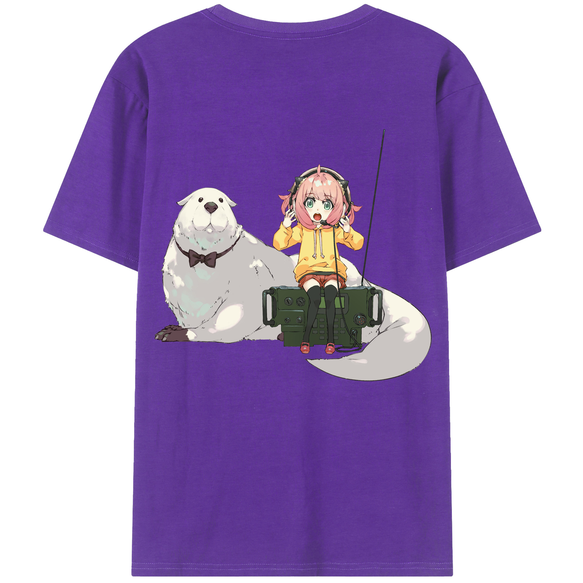 （画像用） SPY×FAMILY间谍家家酒 綿100％ メンズ半袖Tシャツ（バックプリント） 通気性