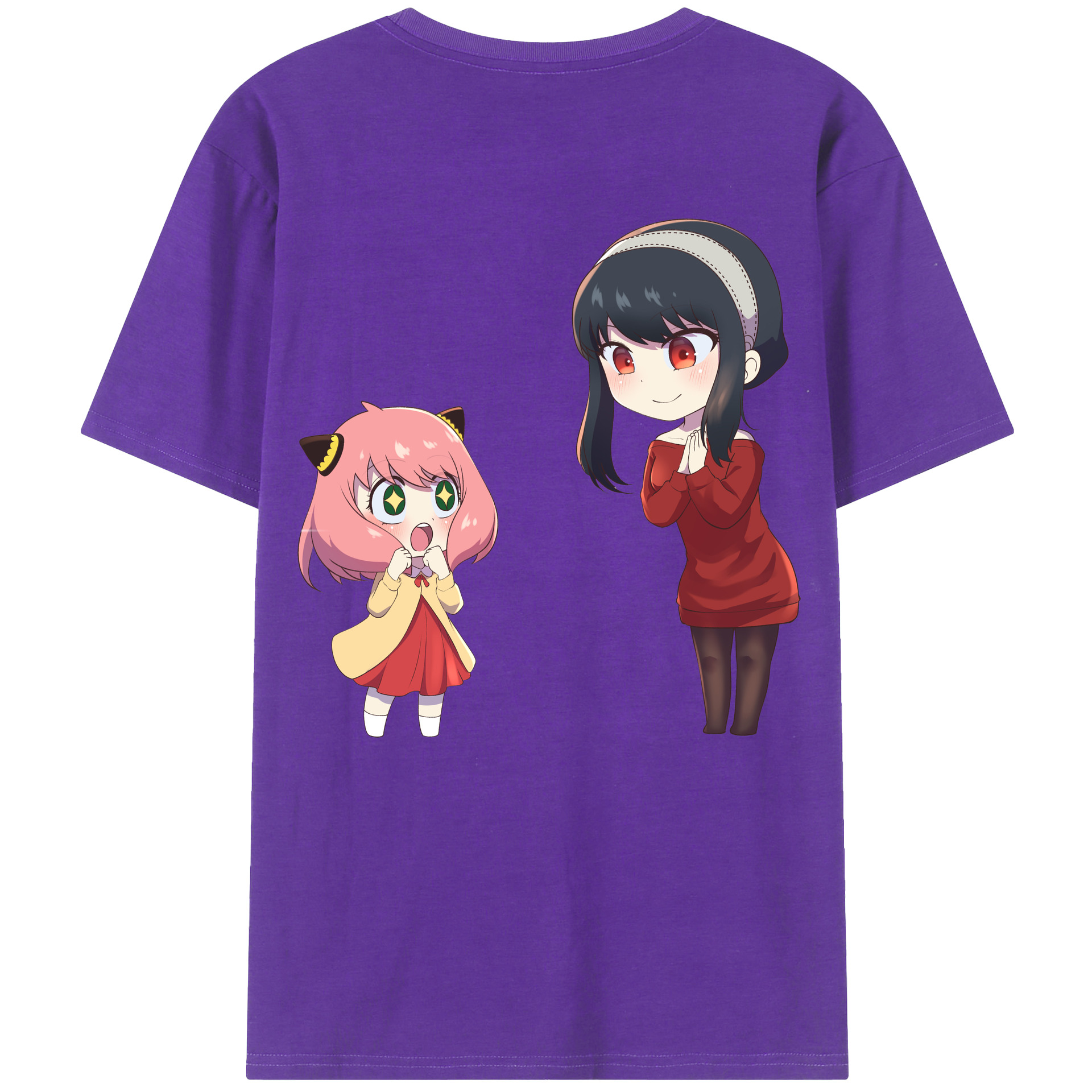 （画像用） SPY×FAMILY间谍家家酒 綿100％ メンズ半袖Tシャツ（バックプリント） 通気性