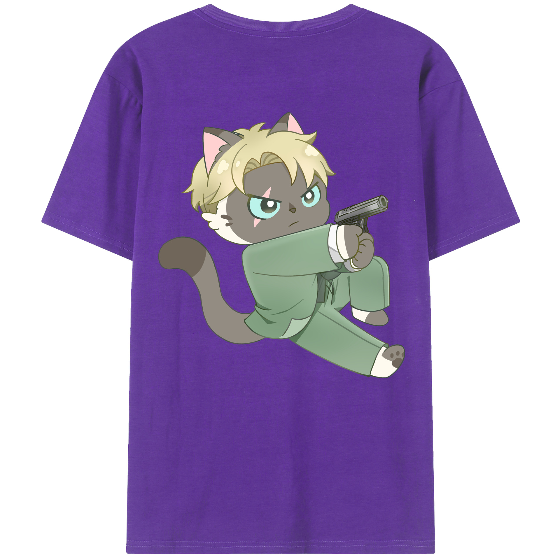（画像用） SPY×FAMILY间谍家家酒 綿100％ メンズ半袖Tシャツ（バックプリント） 通気性