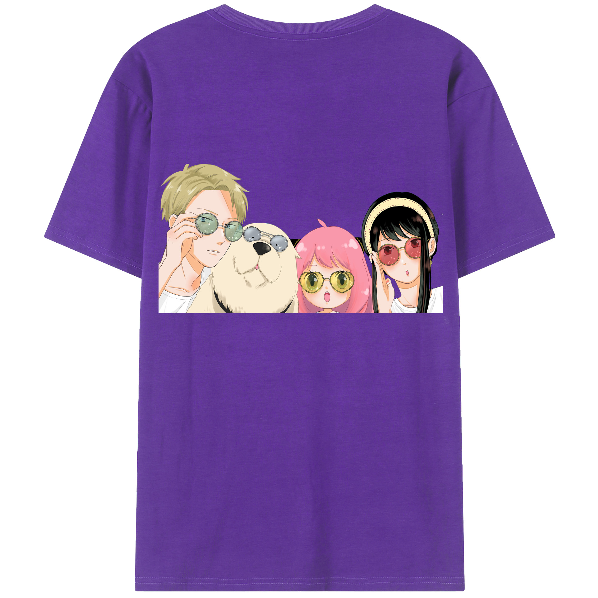 （画像用） SPY×FAMILY间谍家家酒 綿100％ メンズ半袖Tシャツ（バックプリント） 通気性