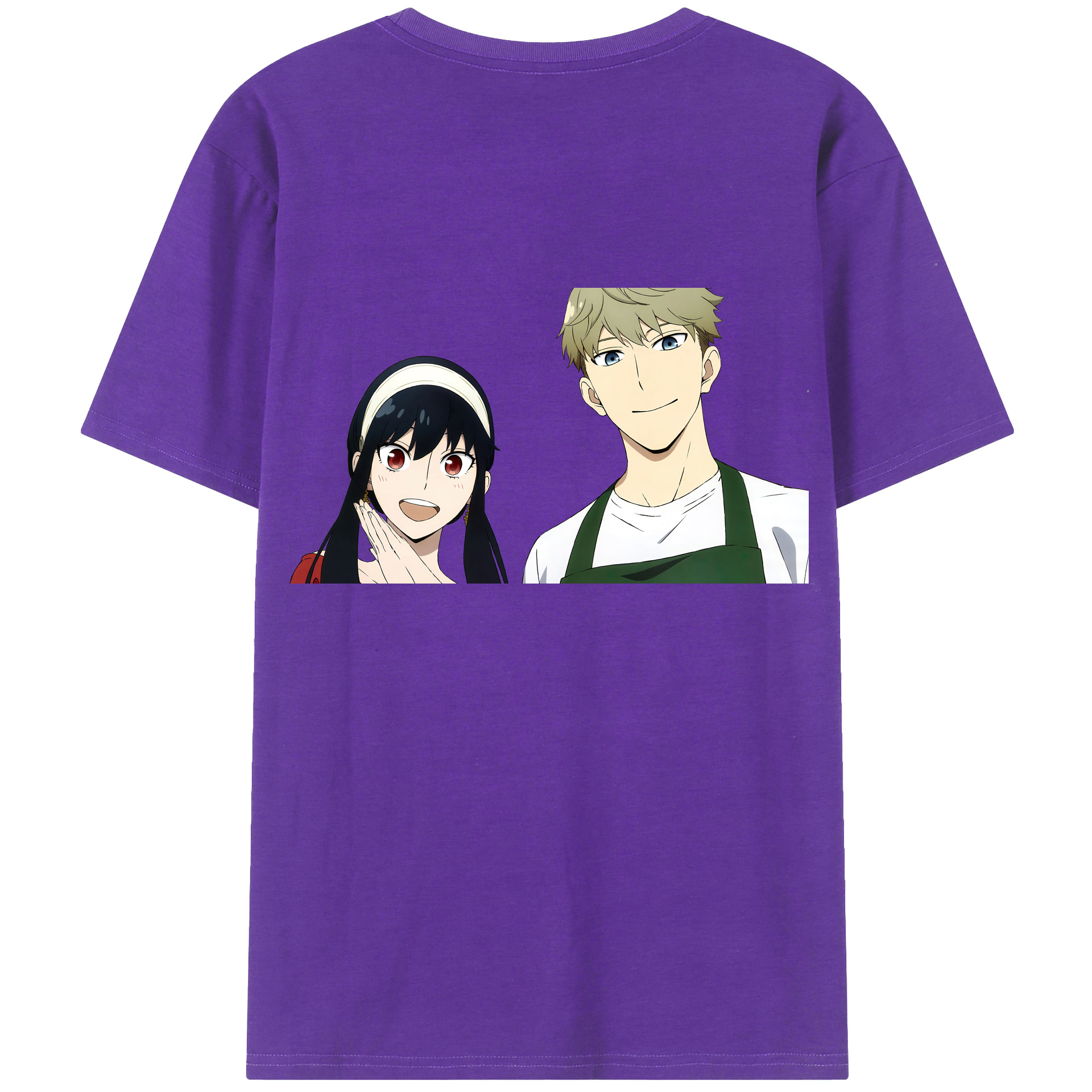 （画像用） SPY×FAMILY间谍家家酒 綿100％ メンズ半袖Tシャツ（バックプリント） 通気性