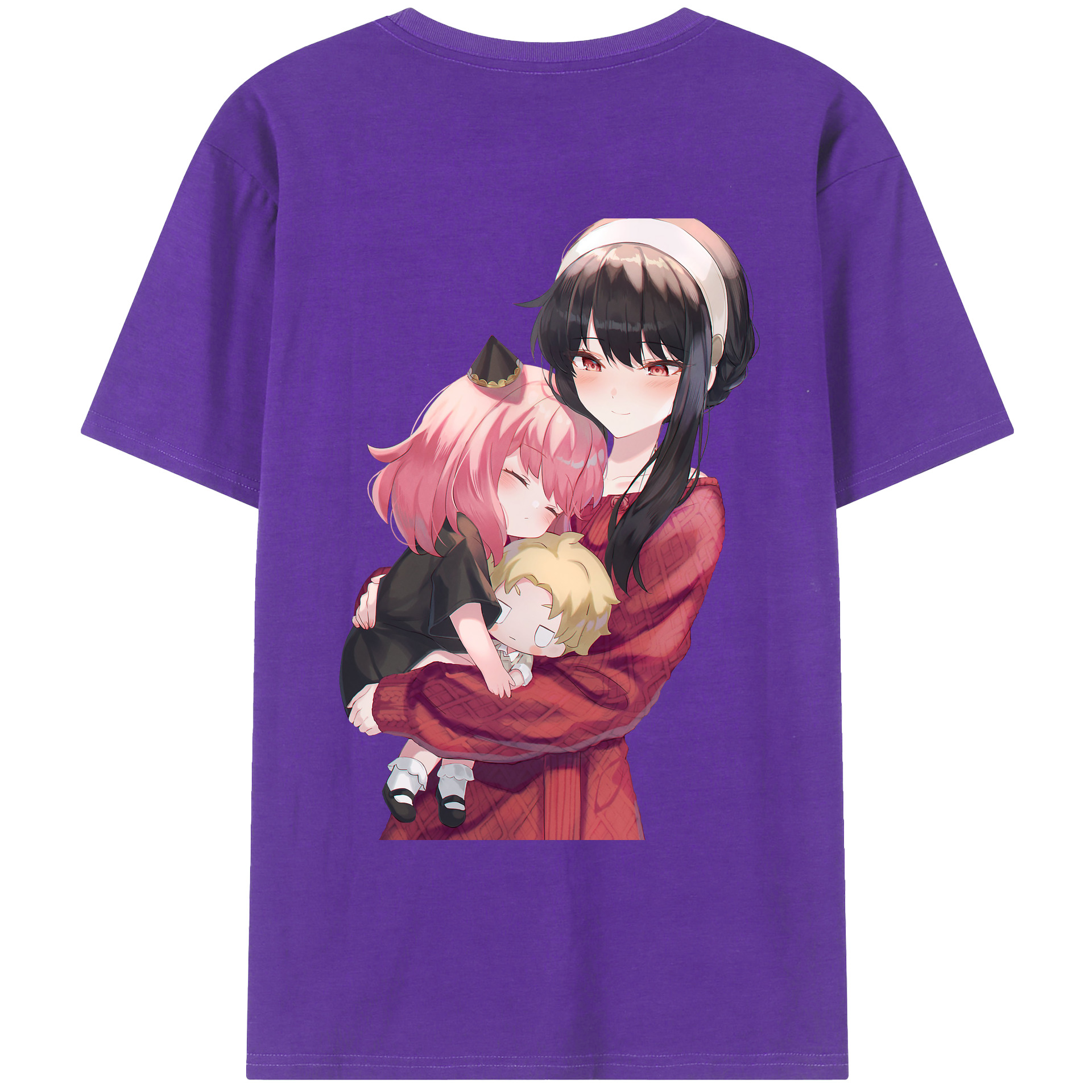 （画像用） SPY×FAMILY间谍家家酒 綿100％ メンズ半袖Tシャツ（バックプリント） 通気性
