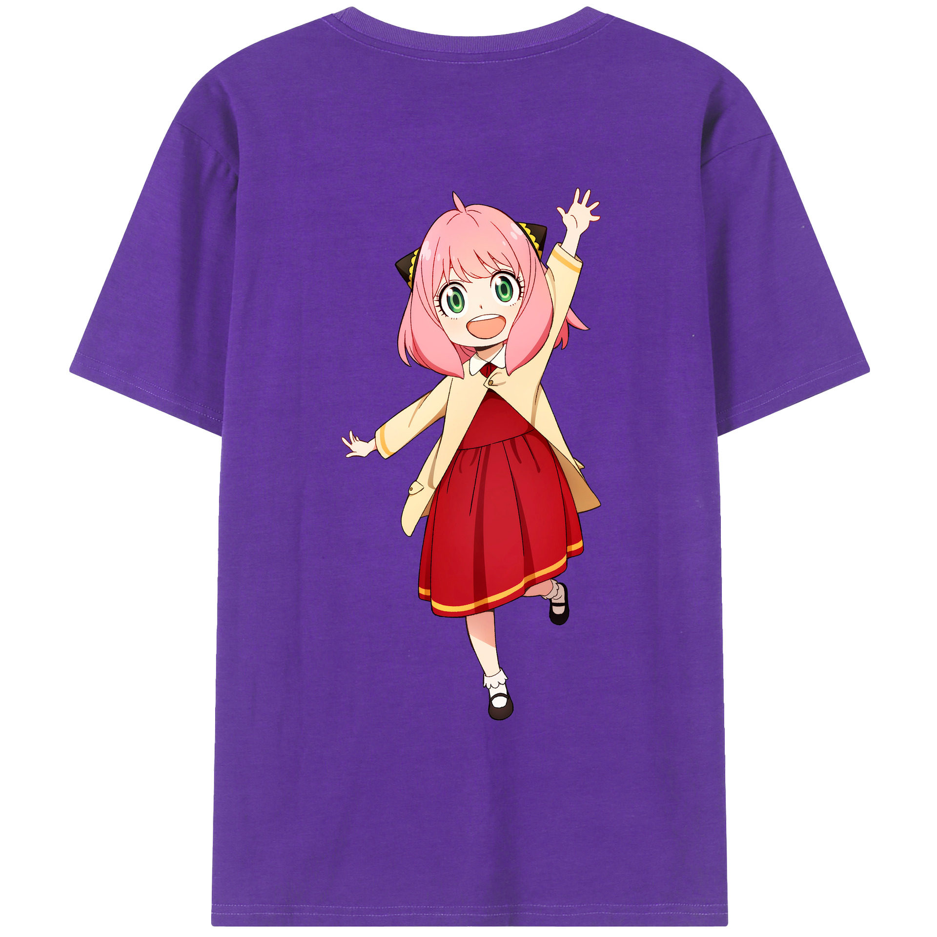 （画像用） SPY×FAMILY间谍家家酒 綿100％ メンズ半袖Tシャツ（バックプリント） 通気性