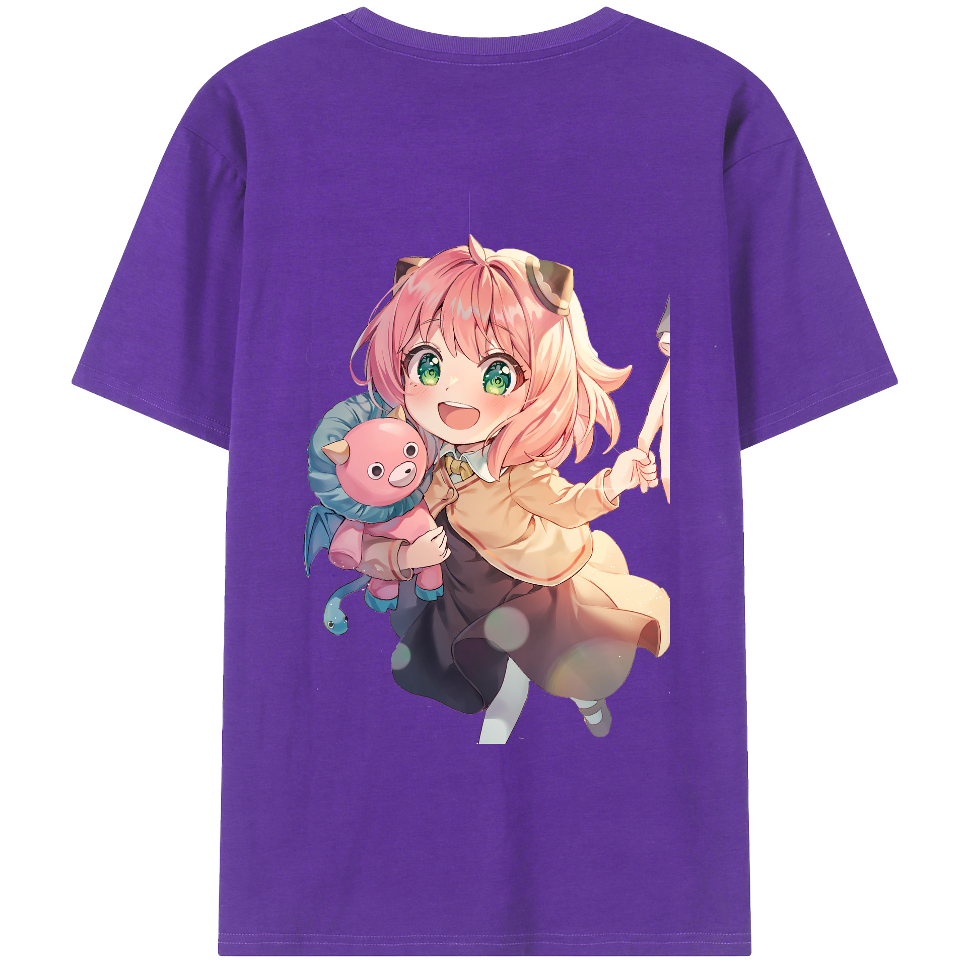 （画像用） SPY×FAMILY间谍家家酒 綿100％ メンズ半袖Tシャツ（バックプリント） 通気性