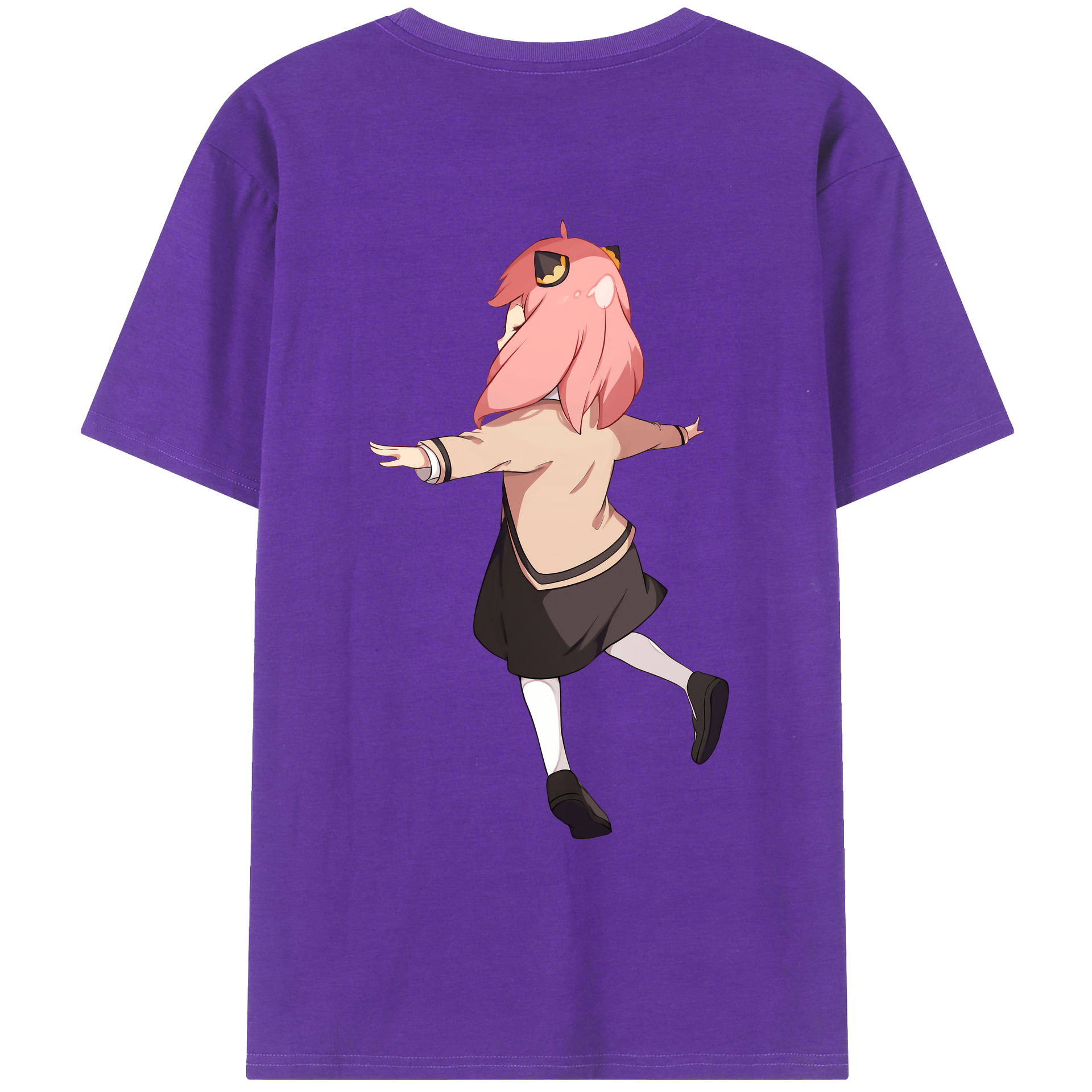 （画像用） SPY×FAMILY间谍家家酒 綿100％ メンズ半袖Tシャツ（バックプリント） 通気性