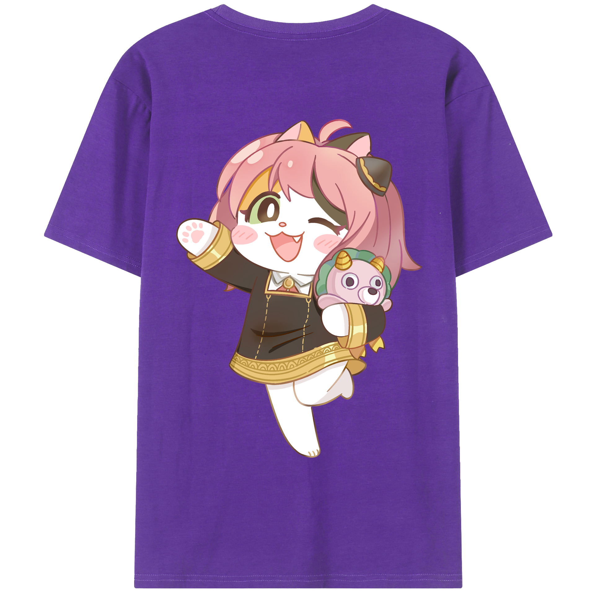 （画像用） SPY×FAMILY间谍家家酒 綿100％ メンズ半袖Tシャツ（バックプリント） 通気性
