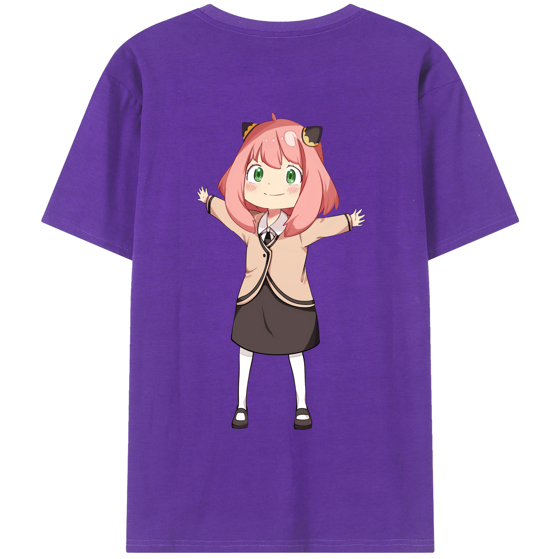 （画像用） SPY×FAMILY间谍家家酒 綿100％ メンズ半袖Tシャツ（バックプリント） 通気性