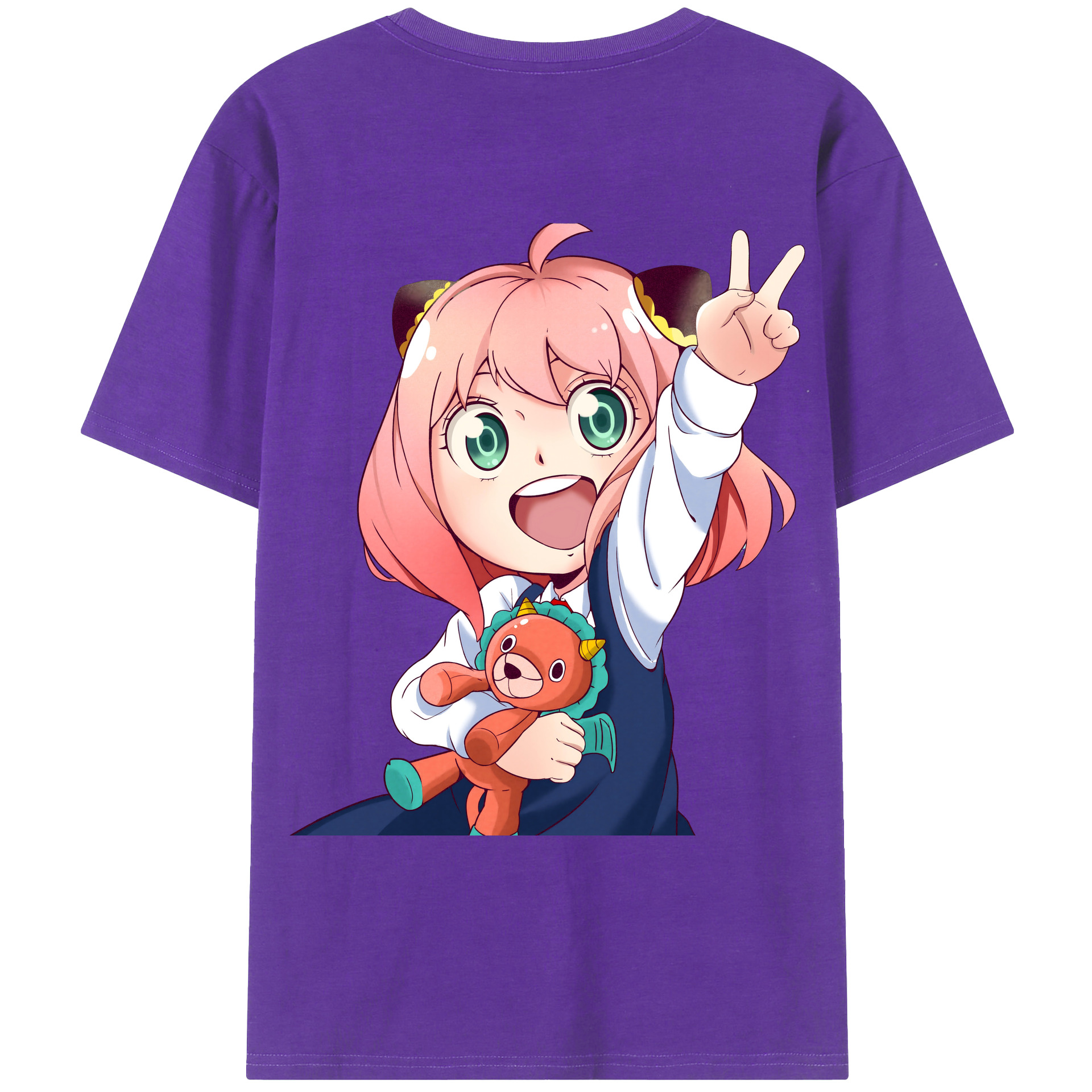 （画像用） SPY×FAMILY间谍家家酒 綿100％ メンズ半袖Tシャツ（バックプリント） 通気性