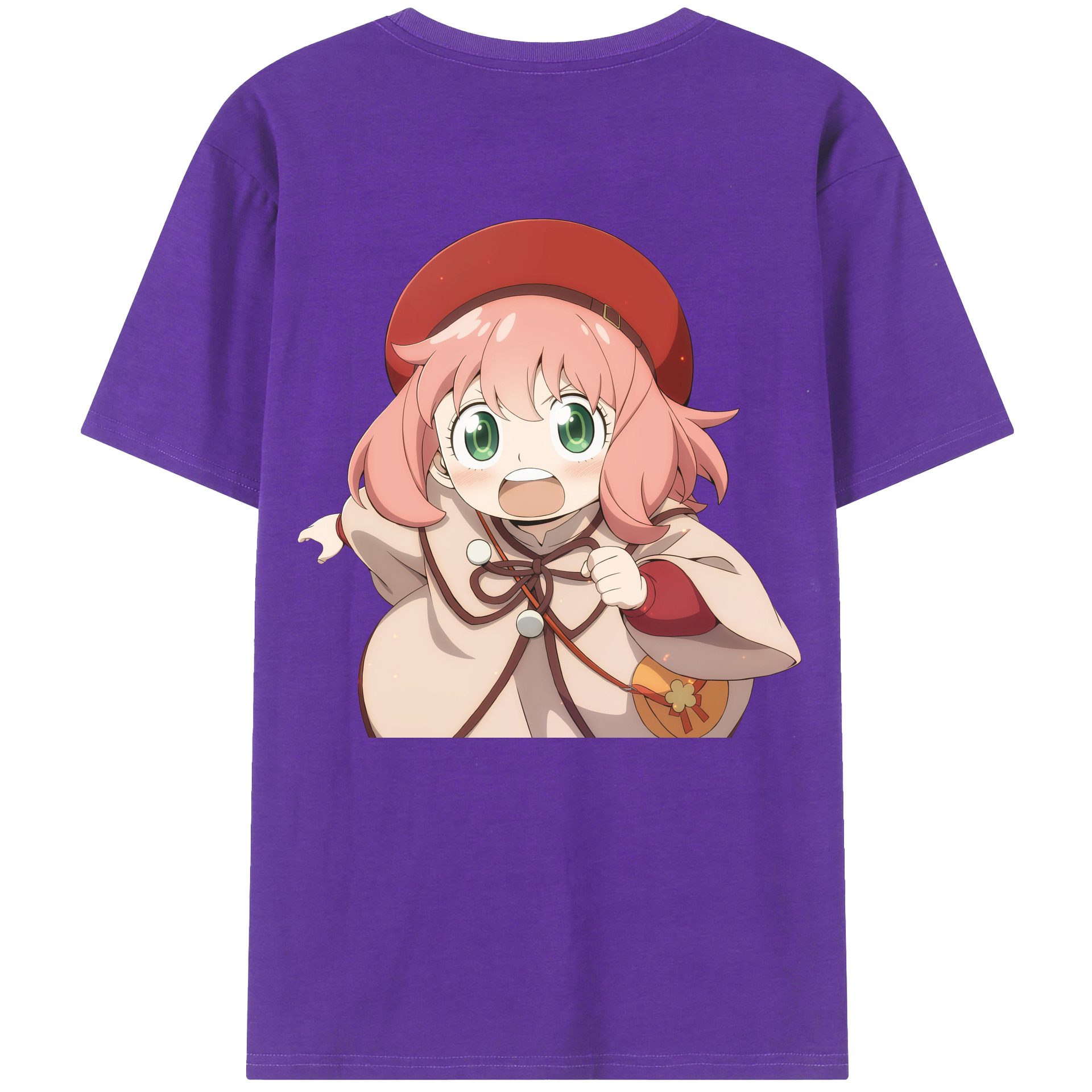 （画像用） SPY×FAMILY间谍家家酒 綿100％ メンズ半袖Tシャツ（バックプリント） 通気性