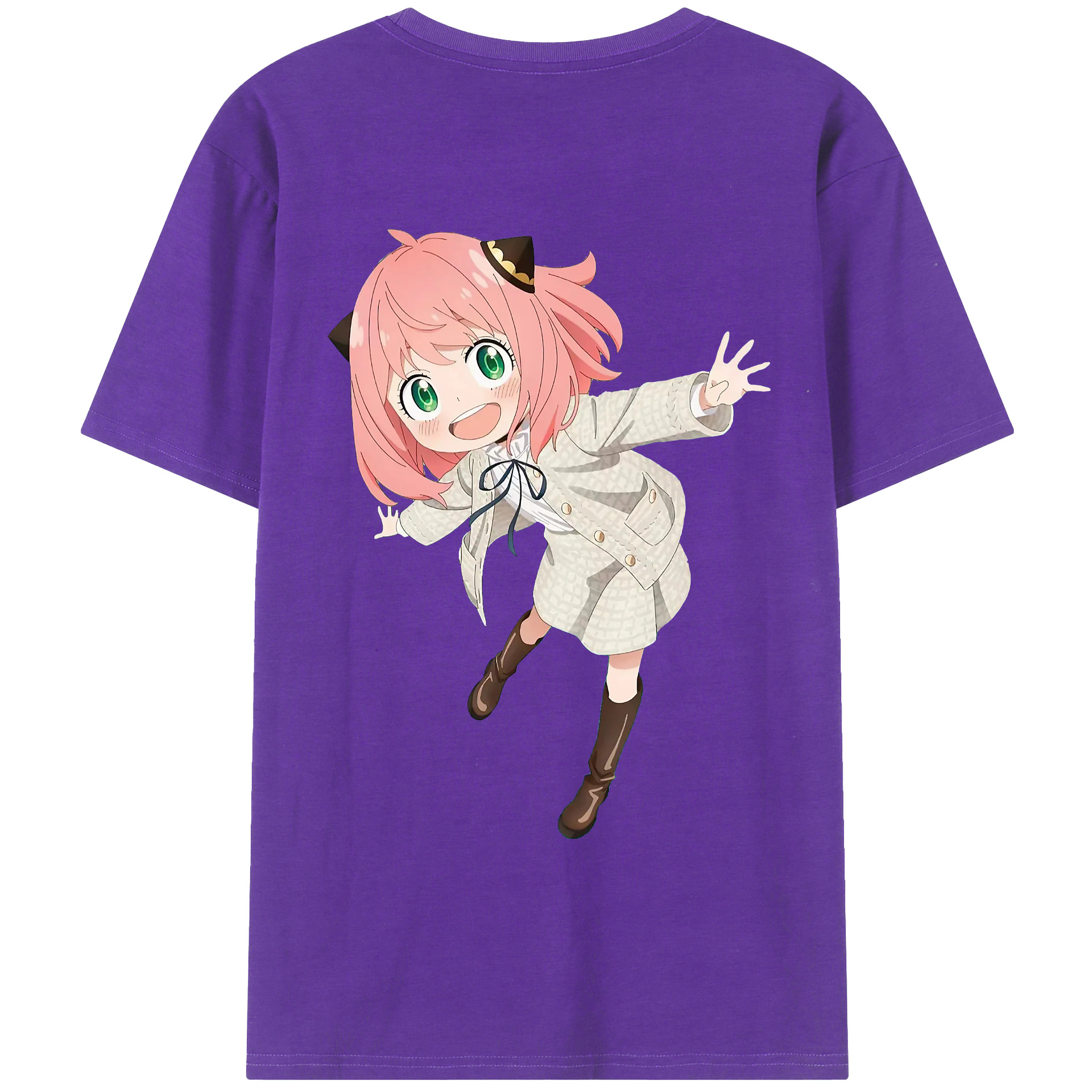 （画像用） SPY×FAMILY间谍家家酒 綿100％ メンズ半袖Tシャツ（バックプリント） 通気性