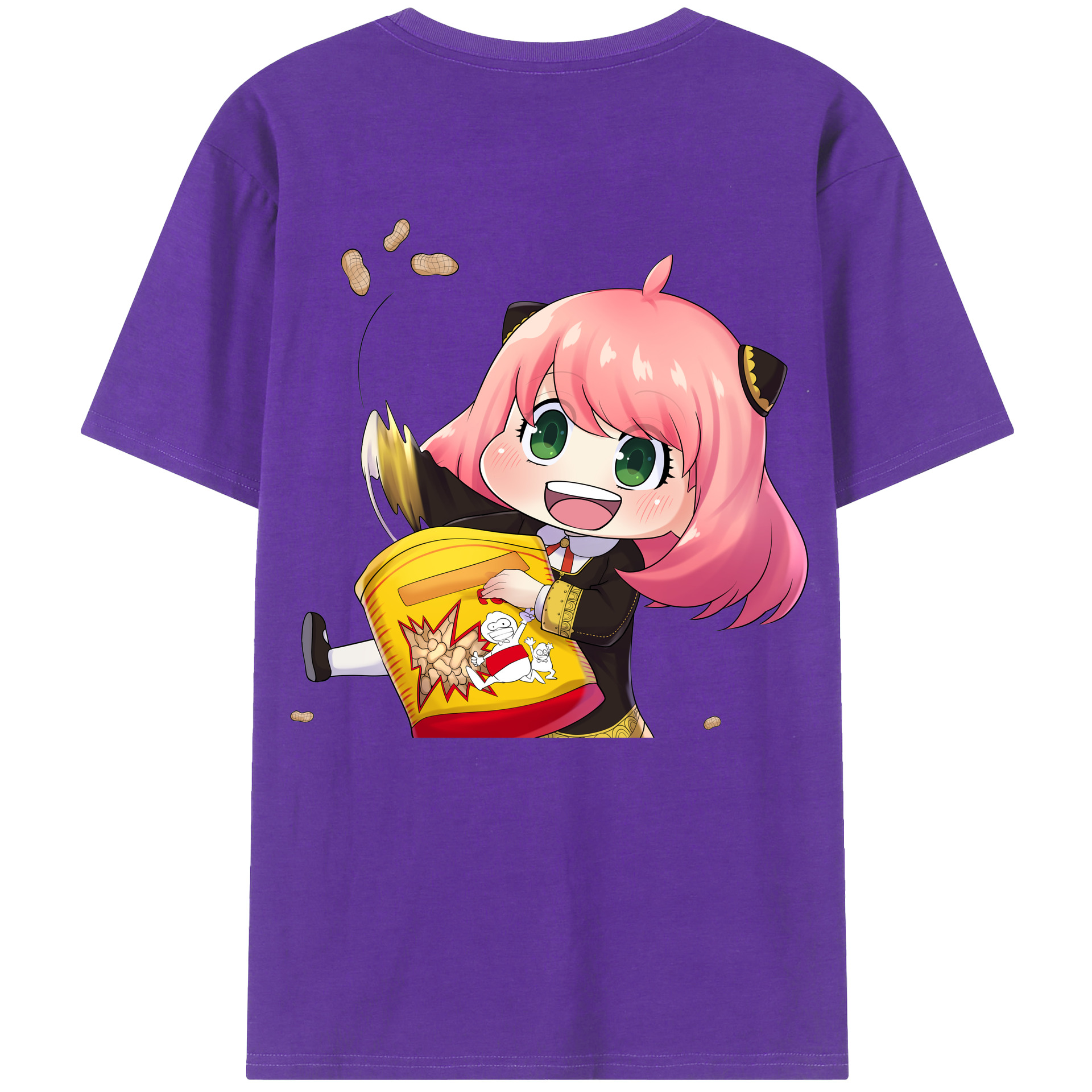 （画像用） SPY×FAMILY间谍家家酒 綿100％ メンズ半袖Tシャツ（バックプリント） 通気性