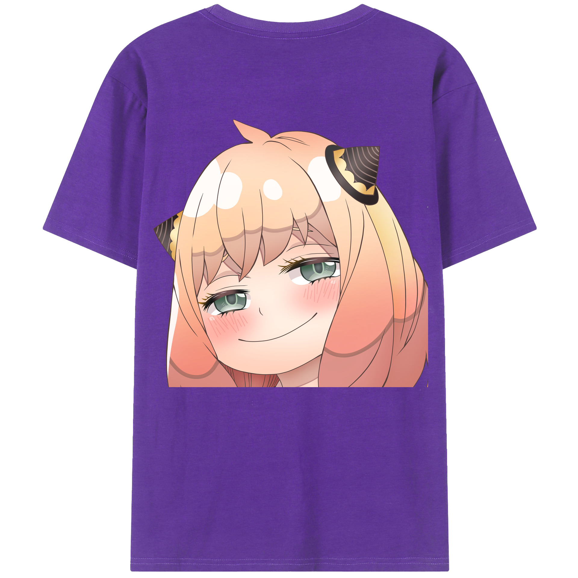 （画像用） SPY×FAMILY间谍家家酒 綿100％ メンズ半袖Tシャツ（バックプリント） 通気性