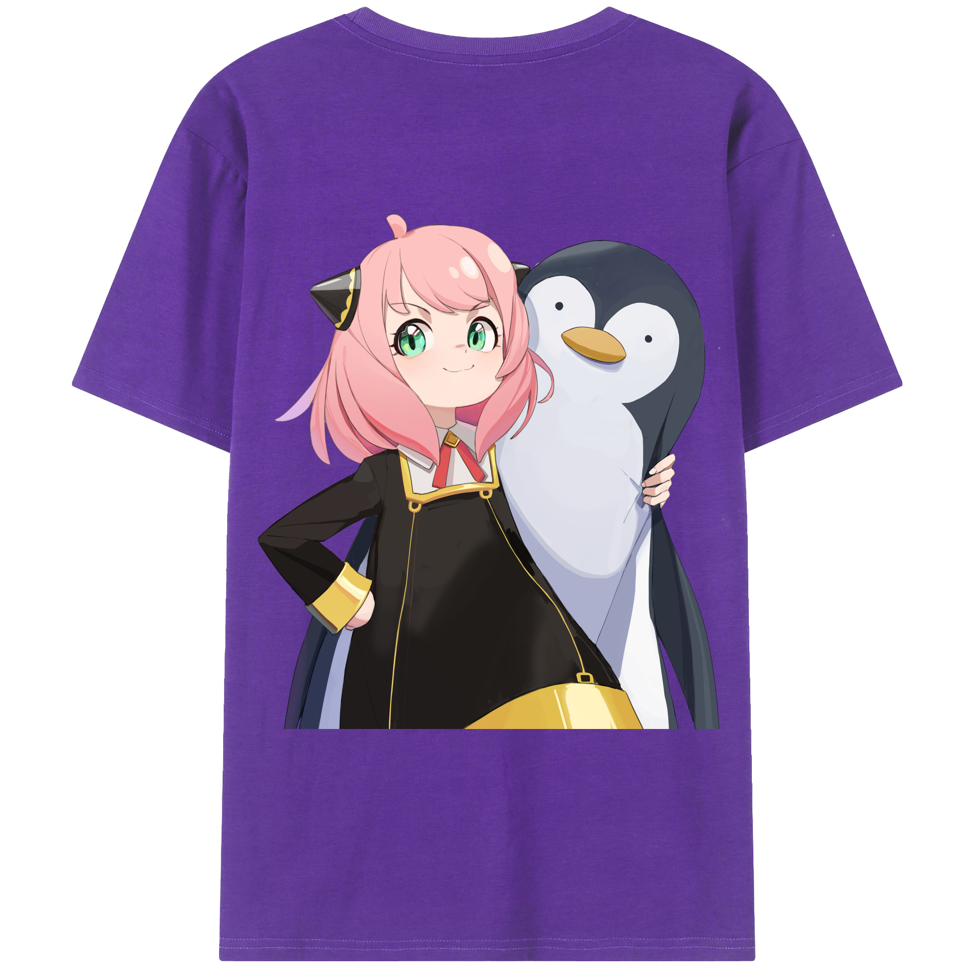 （画像用） SPY×FAMILY间谍家家酒 綿100％ メンズ半袖Tシャツ（バックプリント） 通気性