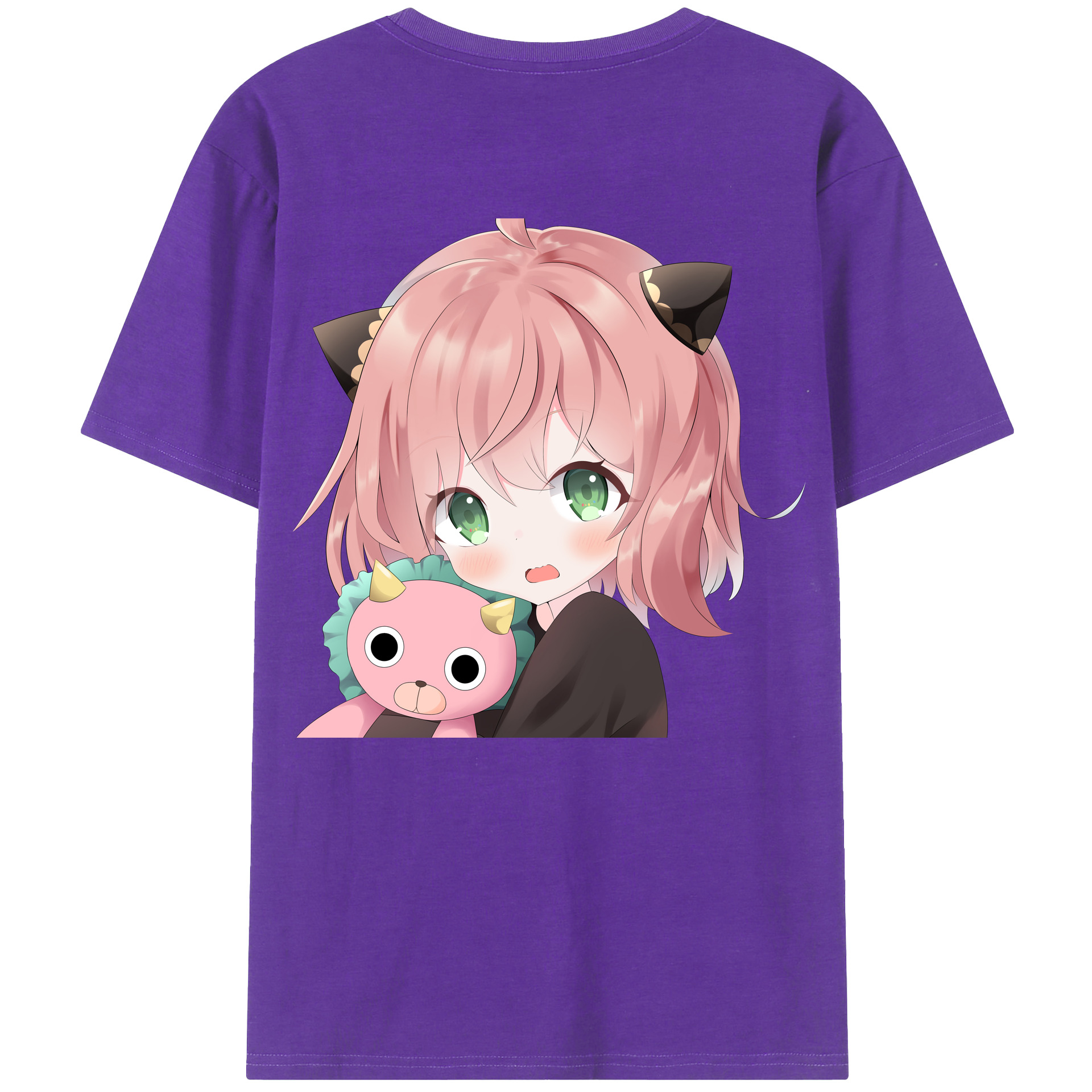 （画像用） SPY×FAMILY间谍家家酒 綿100％ メンズ半袖Tシャツ（バックプリント） 通気性