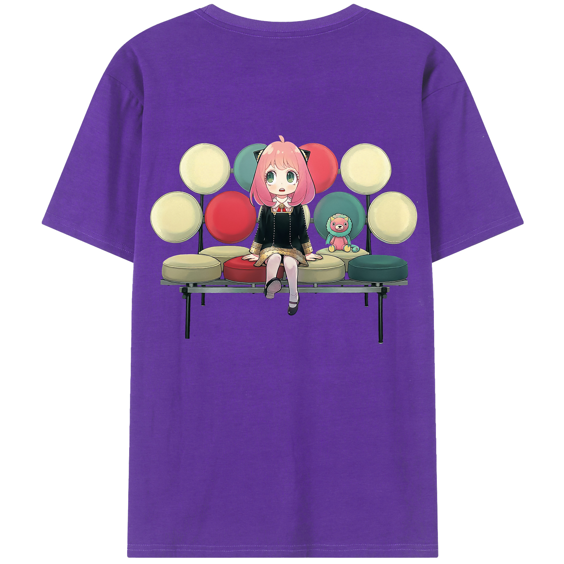 （画像用） SPY×FAMILY间谍家家酒 綿100％ メンズ半袖Tシャツ（バックプリント） 通気性