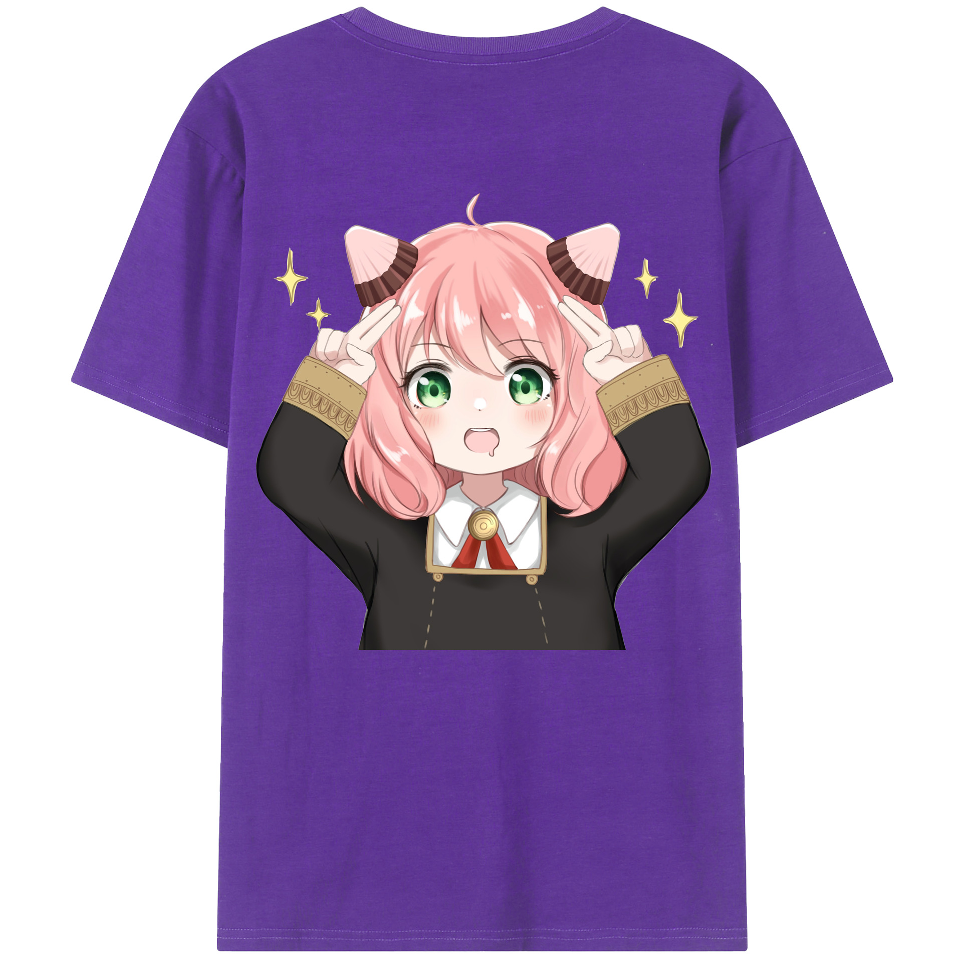 （画像用） SPY×FAMILY间谍家家酒 綿100％ メンズ半袖Tシャツ（バックプリント） 通気性