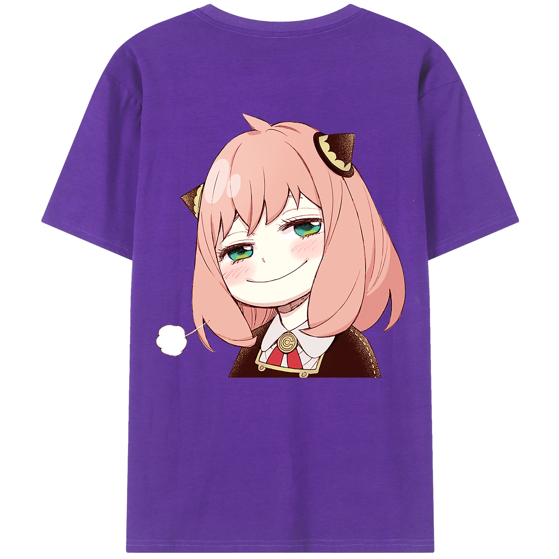 （画像用） SPY×FAMILY间谍家家酒 綿100％ メンズ半袖Tシャツ（バックプリント） 通気性