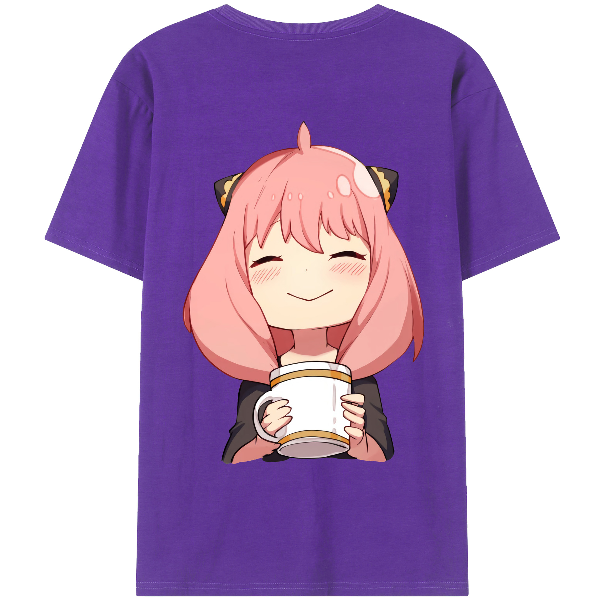 （画像用） SPY×FAMILY间谍家家酒 綿100％ メンズ半袖Tシャツ（バックプリント） 通気性