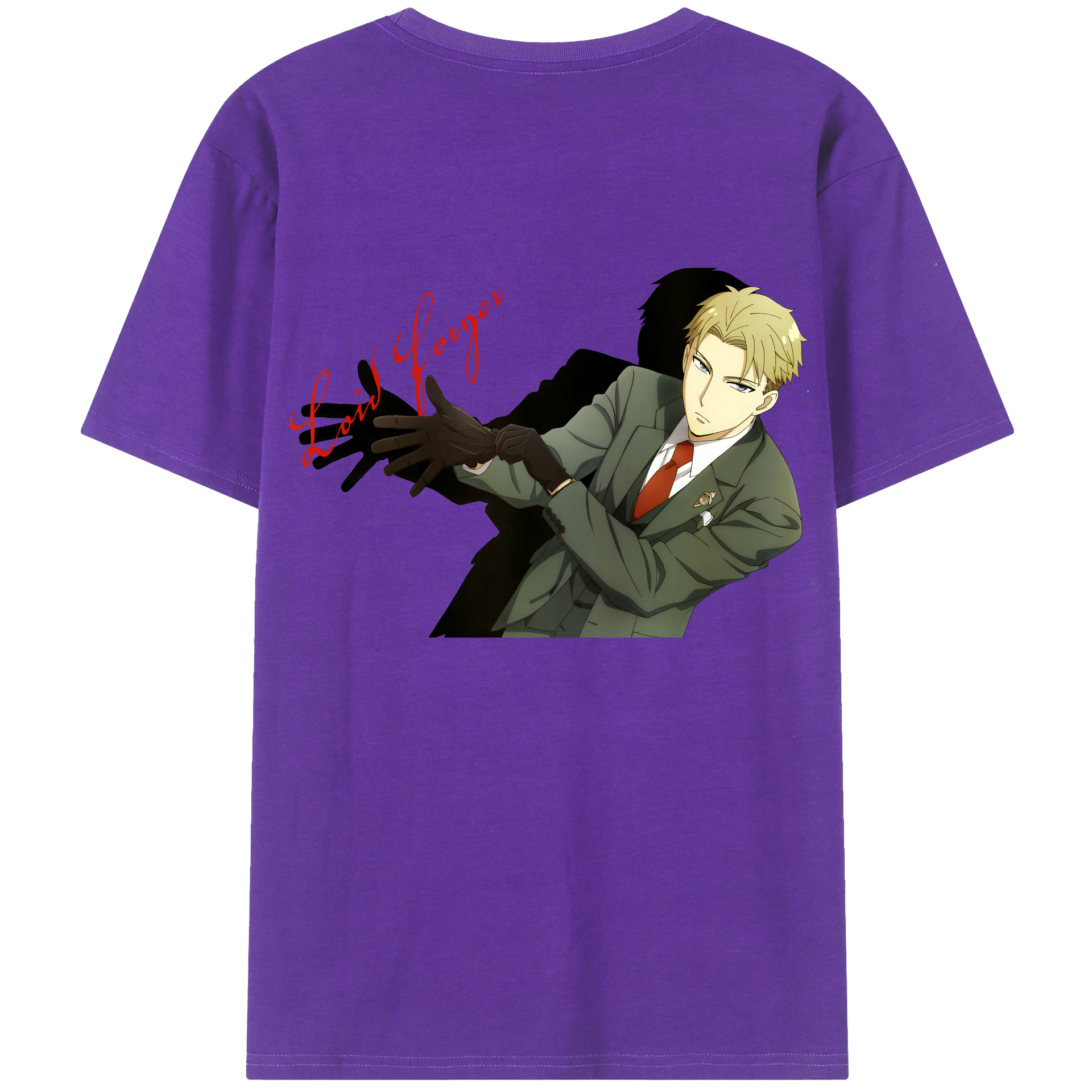 （画像用） SPY×FAMILY间谍家家酒 綿100％ メンズ半袖Tシャツ（バックプリント） 通気性