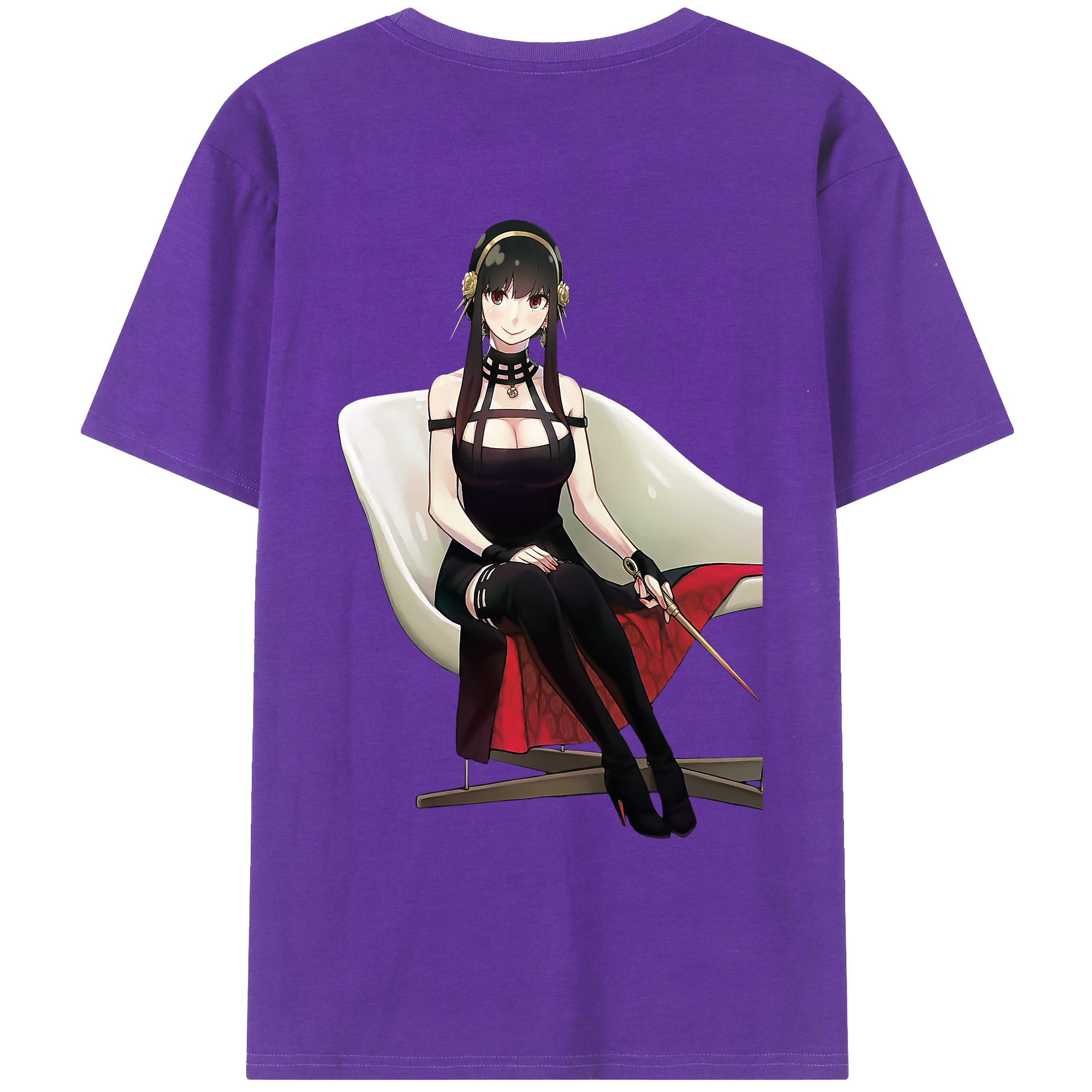 （画像用） SPY×FAMILY间谍家家酒 綿100％ メンズ半袖Tシャツ（バックプリント） 通気性