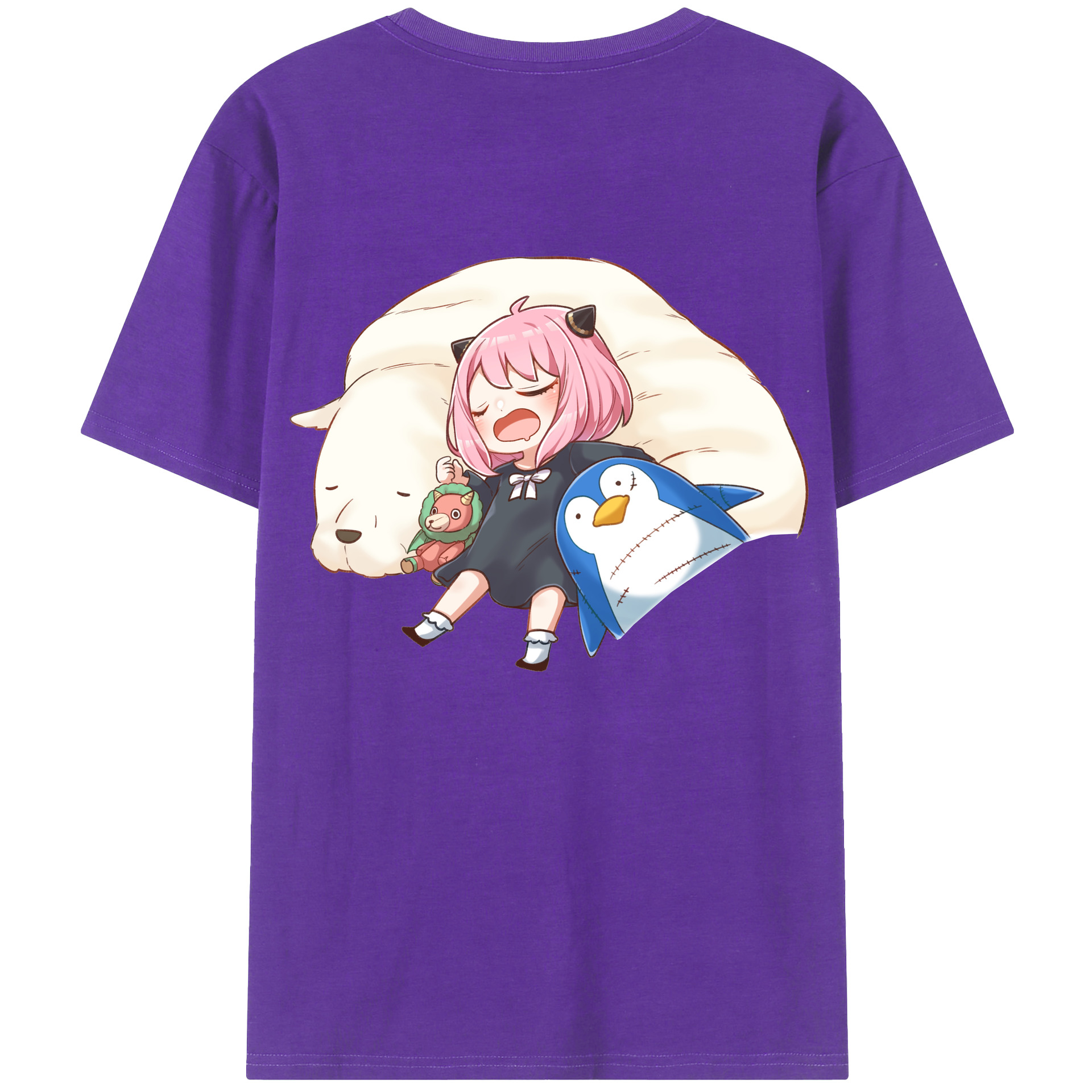 （画像用） SPY×FAMILY间谍家家酒 綿100％ メンズ半袖Tシャツ（バックプリント） 通気性
