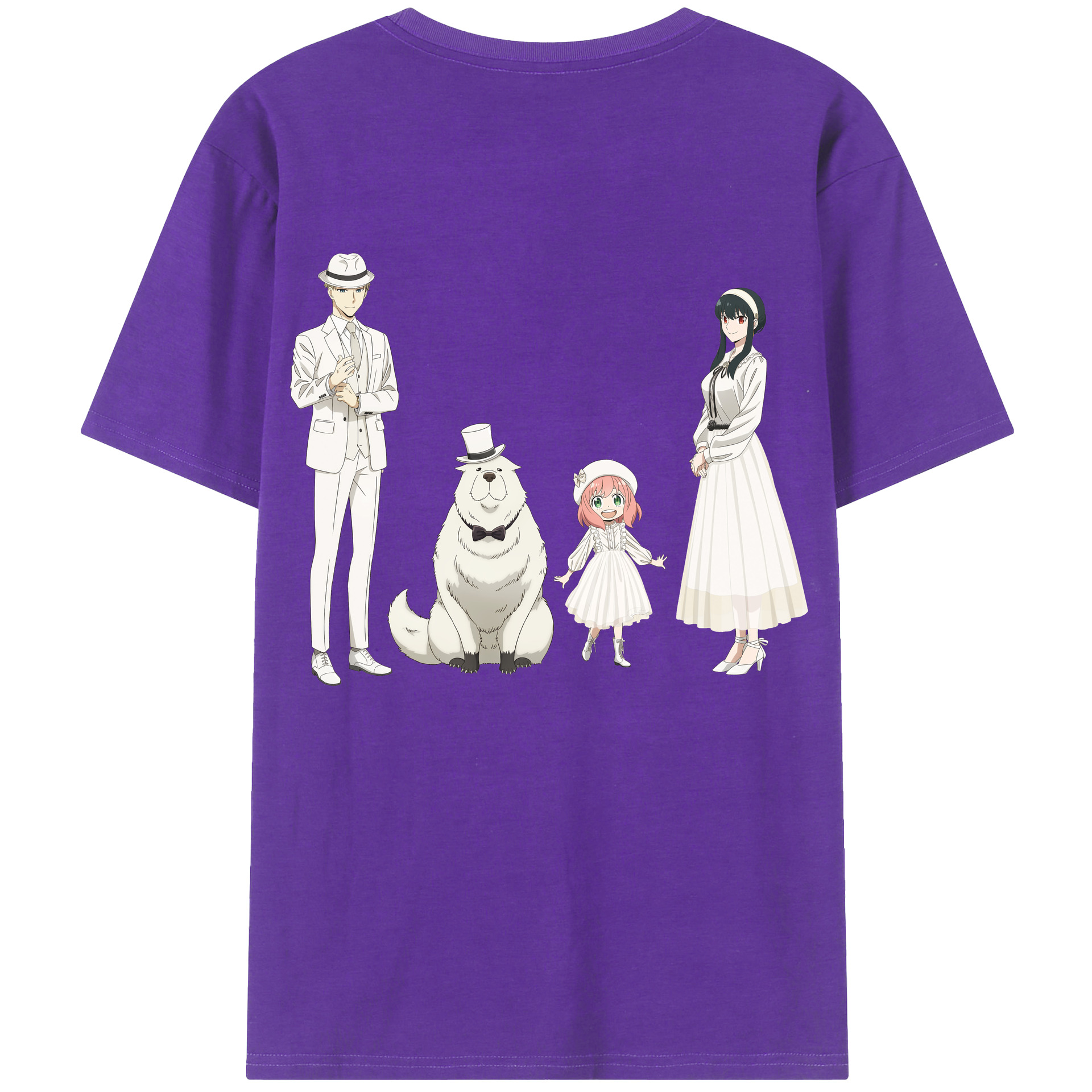 （画像用） SPY×FAMILY间谍家家酒 綿100％ メンズ半袖Tシャツ（バックプリント） 通気性