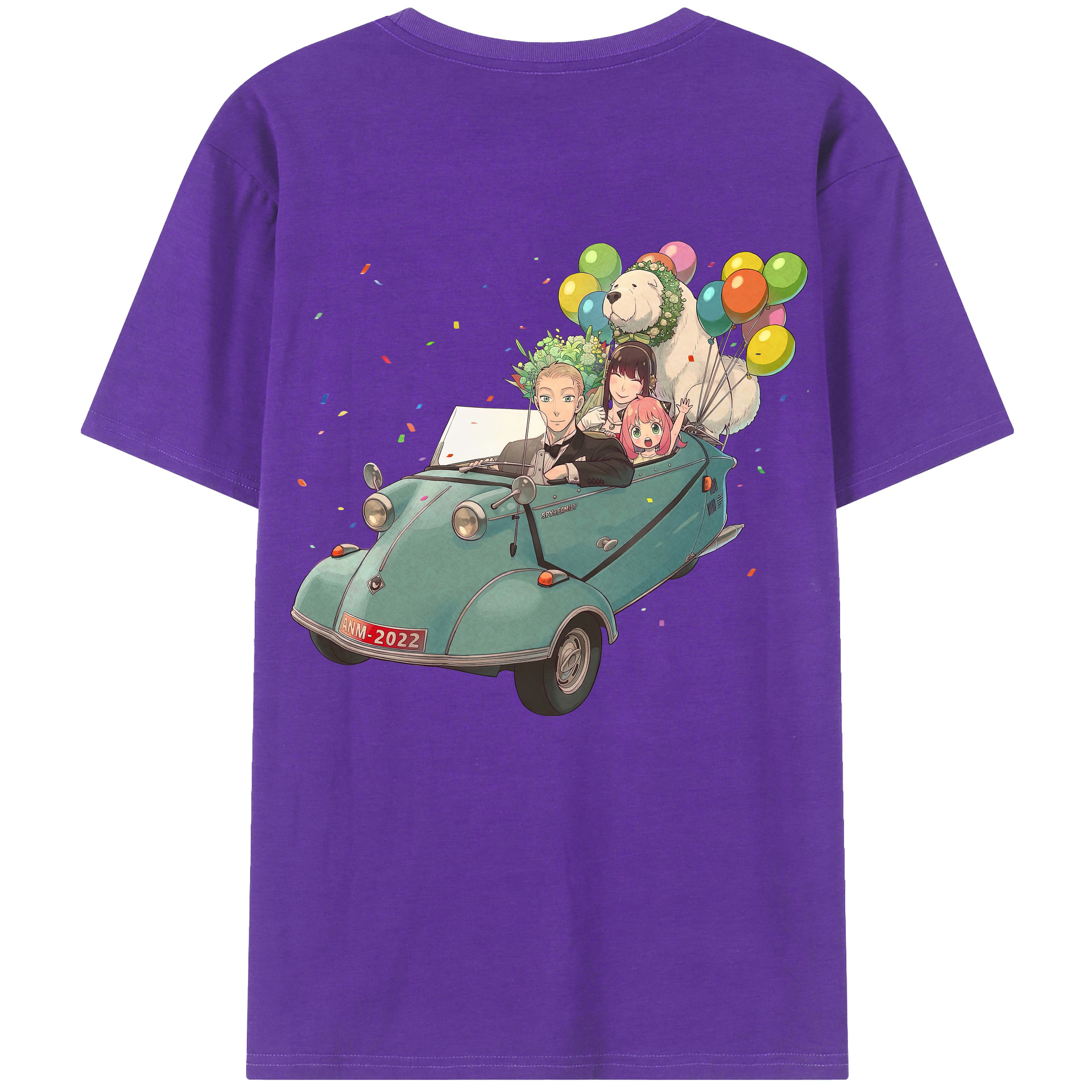 （画像用） SPY×FAMILY间谍家家酒 綿100％ メンズ半袖Tシャツ（バックプリント） 通気性