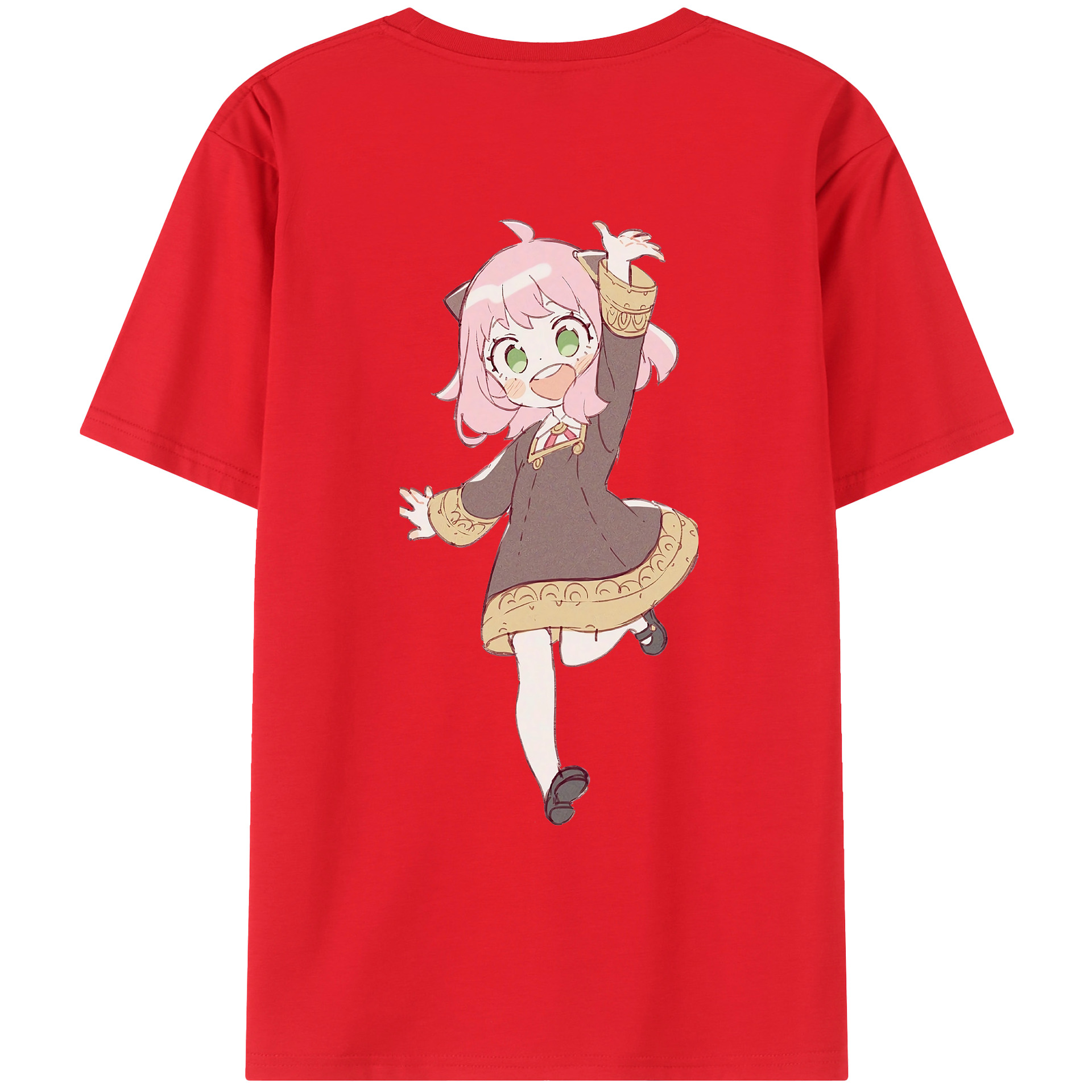 （画像用） SPY×FAMILY间谍家家酒 綿100％ メンズ半袖Tシャツ（バックプリント） 通気性