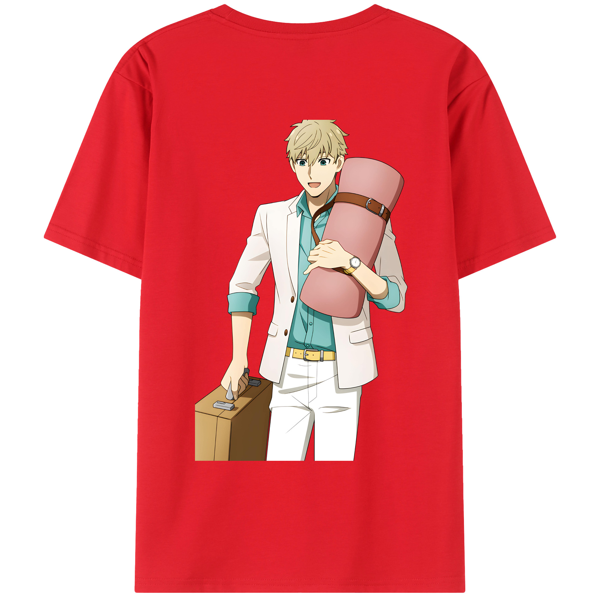 （画像用） SPY×FAMILY间谍家家酒 綿100％ メンズ半袖Tシャツ（バックプリント） 通気性