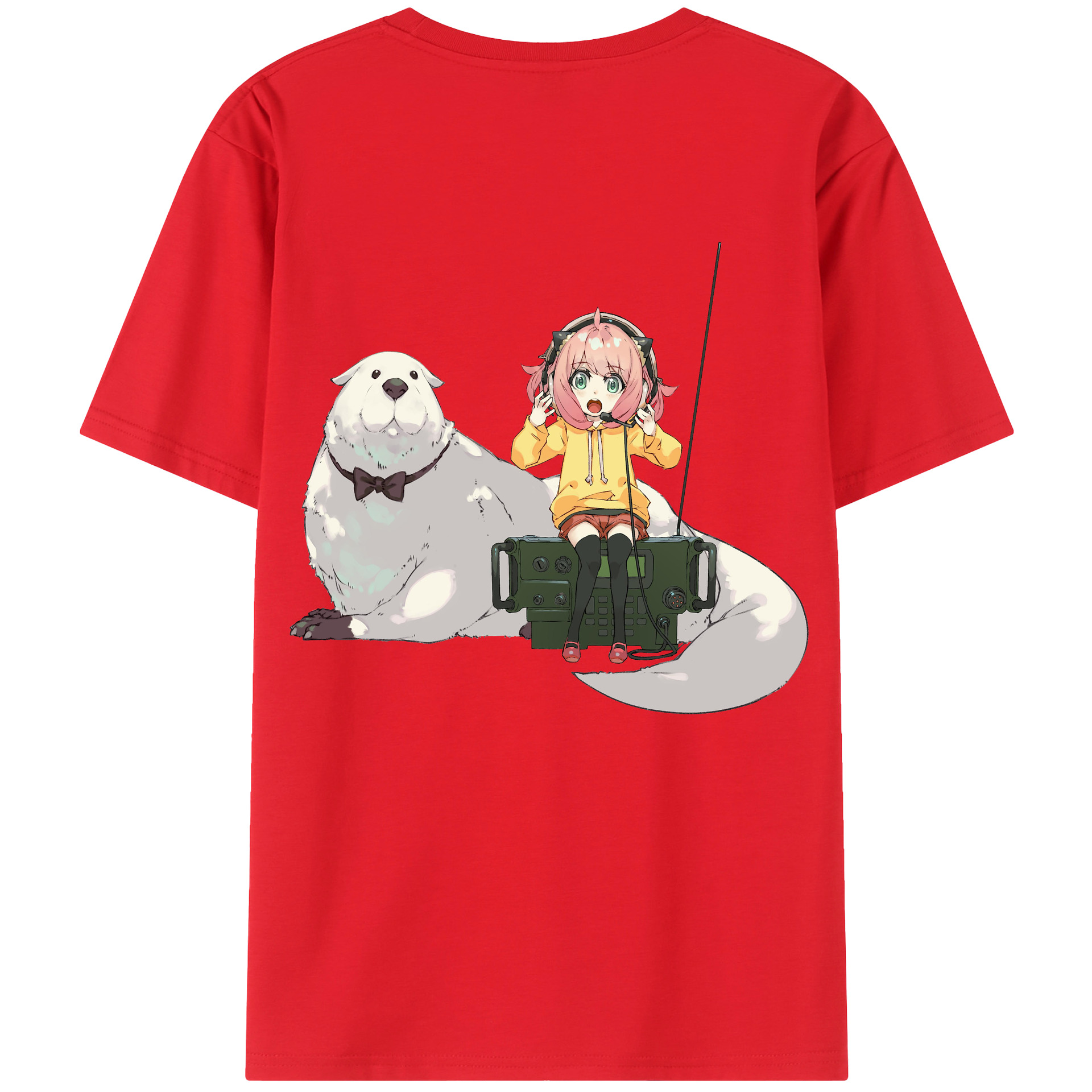 （画像用） SPY×FAMILY间谍家家酒 綿100％ メンズ半袖Tシャツ（バックプリント） 通気性