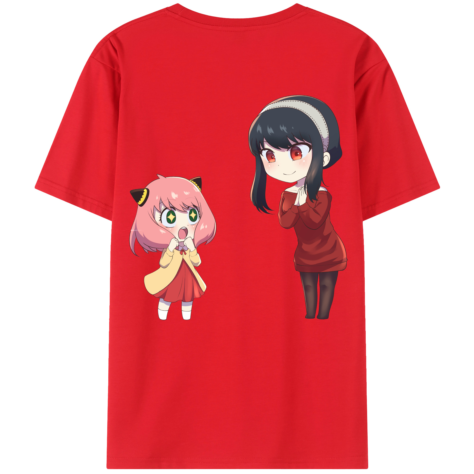 （画像用） SPY×FAMILY间谍家家酒 綿100％ メンズ半袖Tシャツ（バックプリント） 通気性
