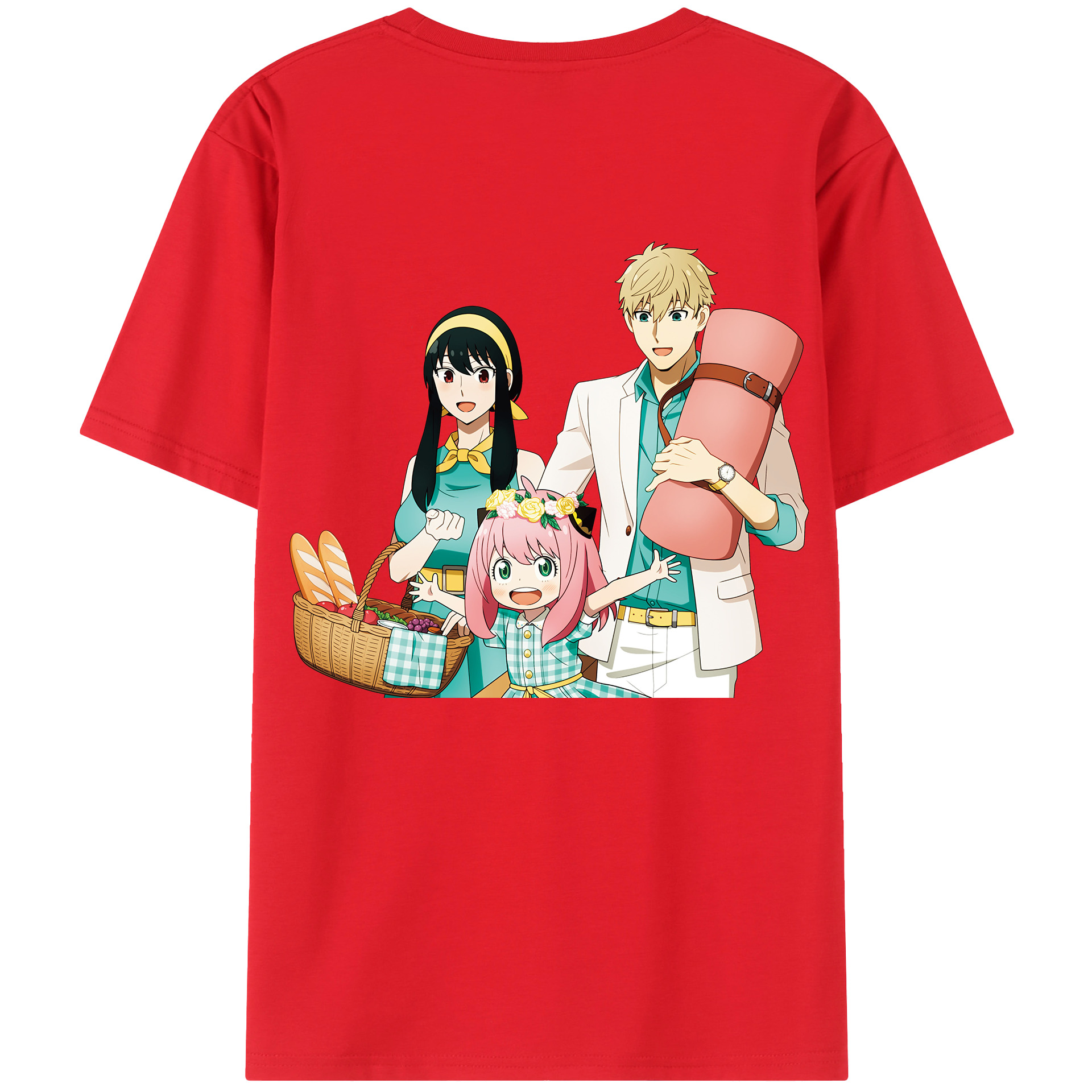 （画像用） SPY×FAMILY间谍家家酒 綿100％ メンズ半袖Tシャツ（バックプリント） 通気性