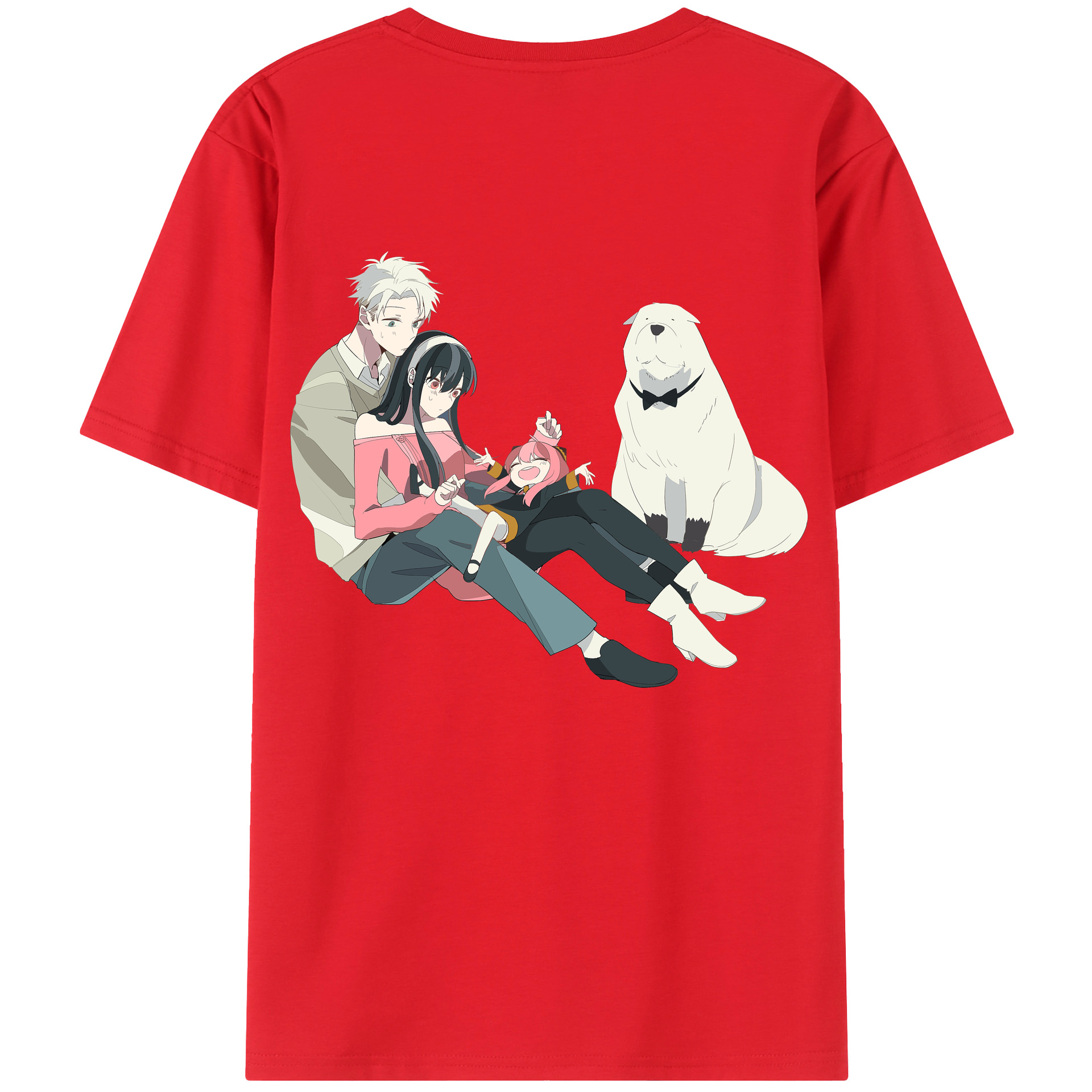 （画像用） SPY×FAMILY间谍家家酒 綿100％ メンズ半袖Tシャツ（バックプリント） 通気性