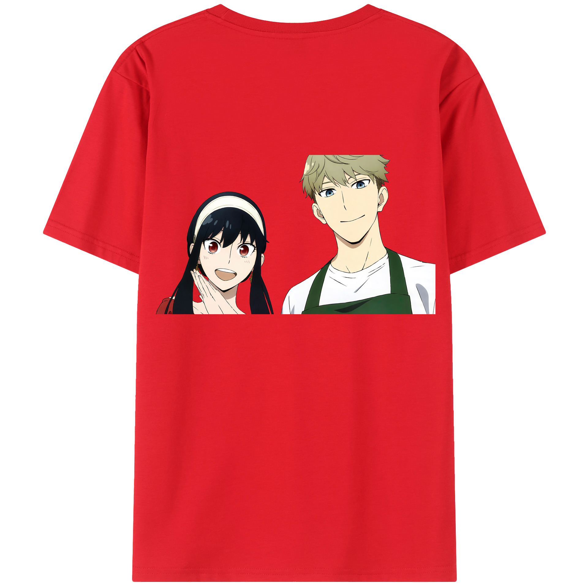 （画像用） SPY×FAMILY间谍家家酒 綿100％ メンズ半袖Tシャツ（バックプリント） 通気性