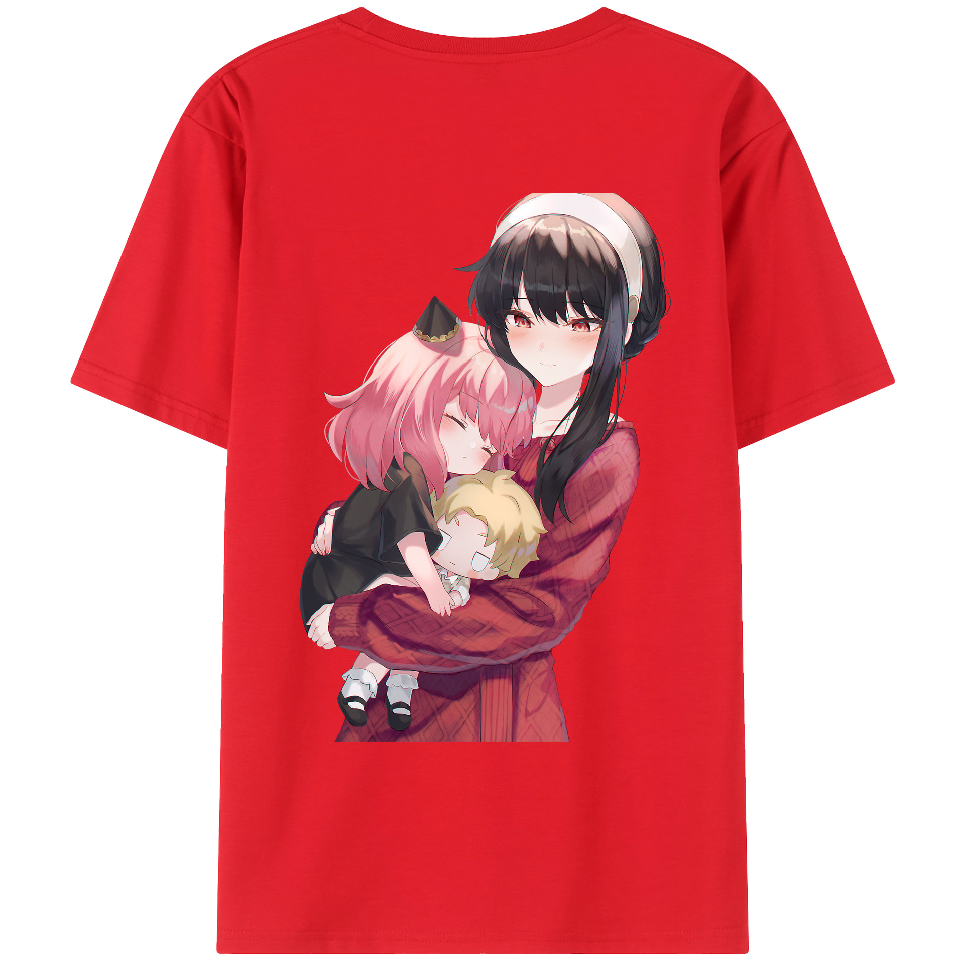 （画像用） SPY×FAMILY间谍家家酒 綿100％ メンズ半袖Tシャツ（バックプリント） 通気性