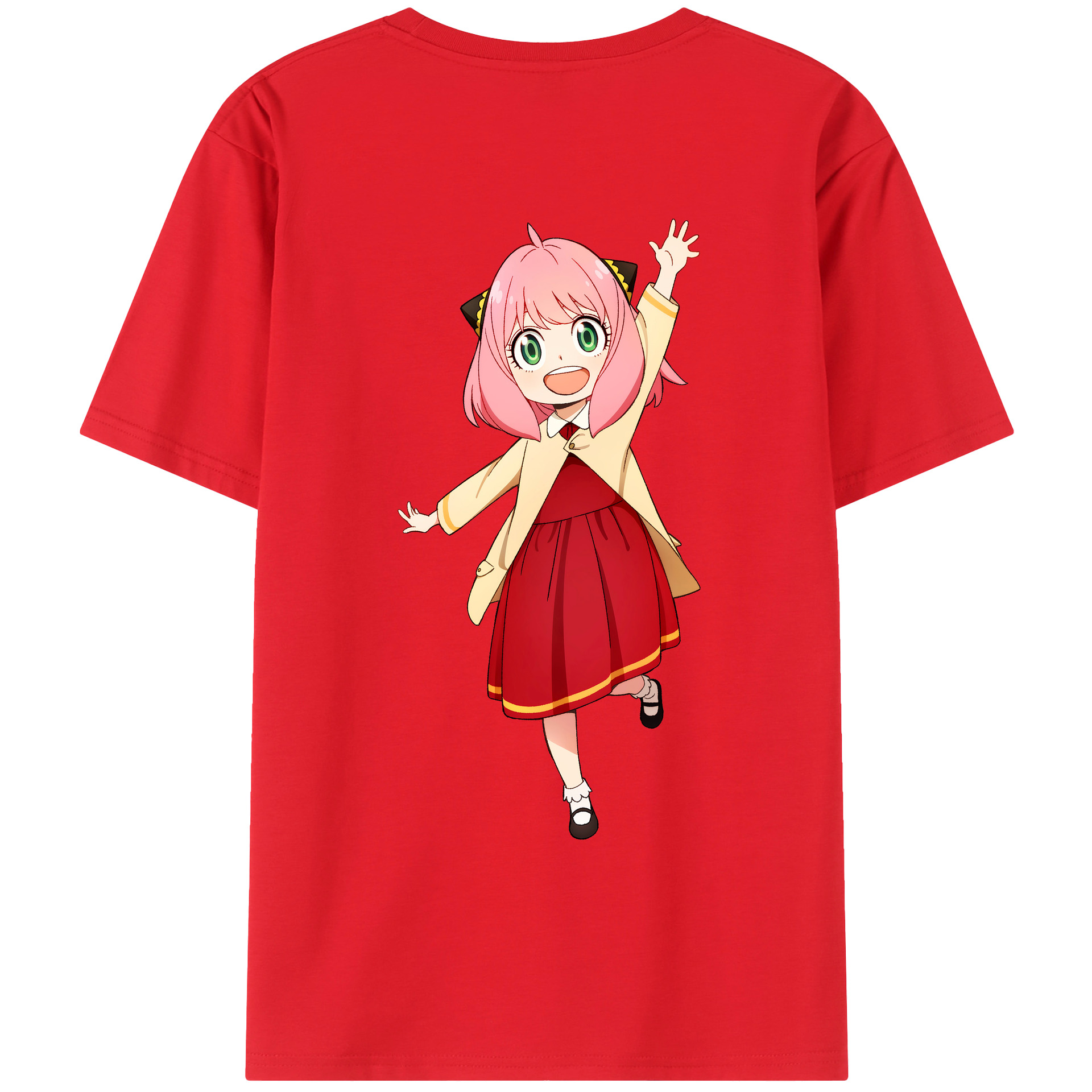 （画像用） SPY×FAMILY间谍家家酒 綿100％ メンズ半袖Tシャツ（バックプリント） 通気性