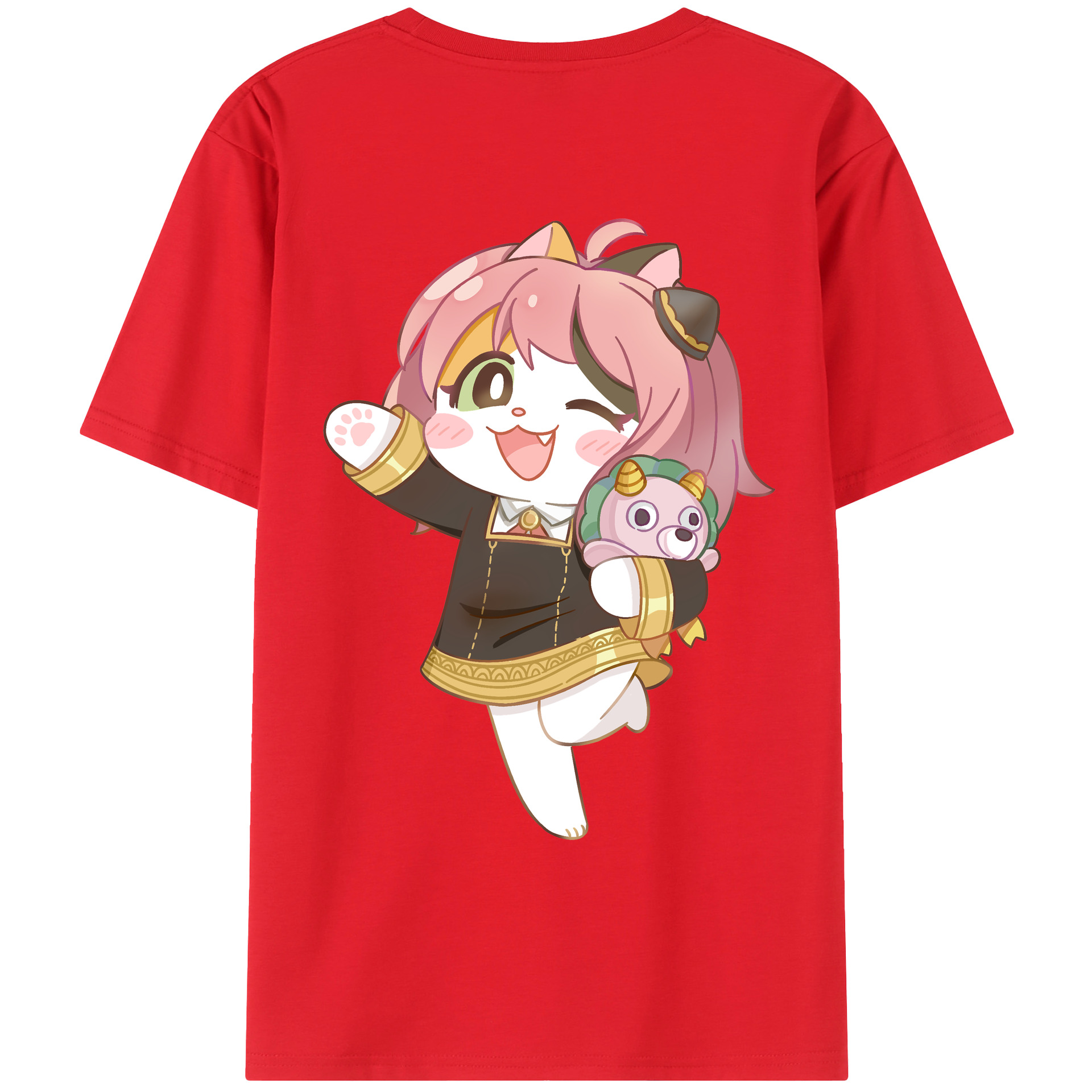 （画像用） SPY×FAMILY间谍家家酒 綿100％ メンズ半袖Tシャツ（バックプリント） 通気性