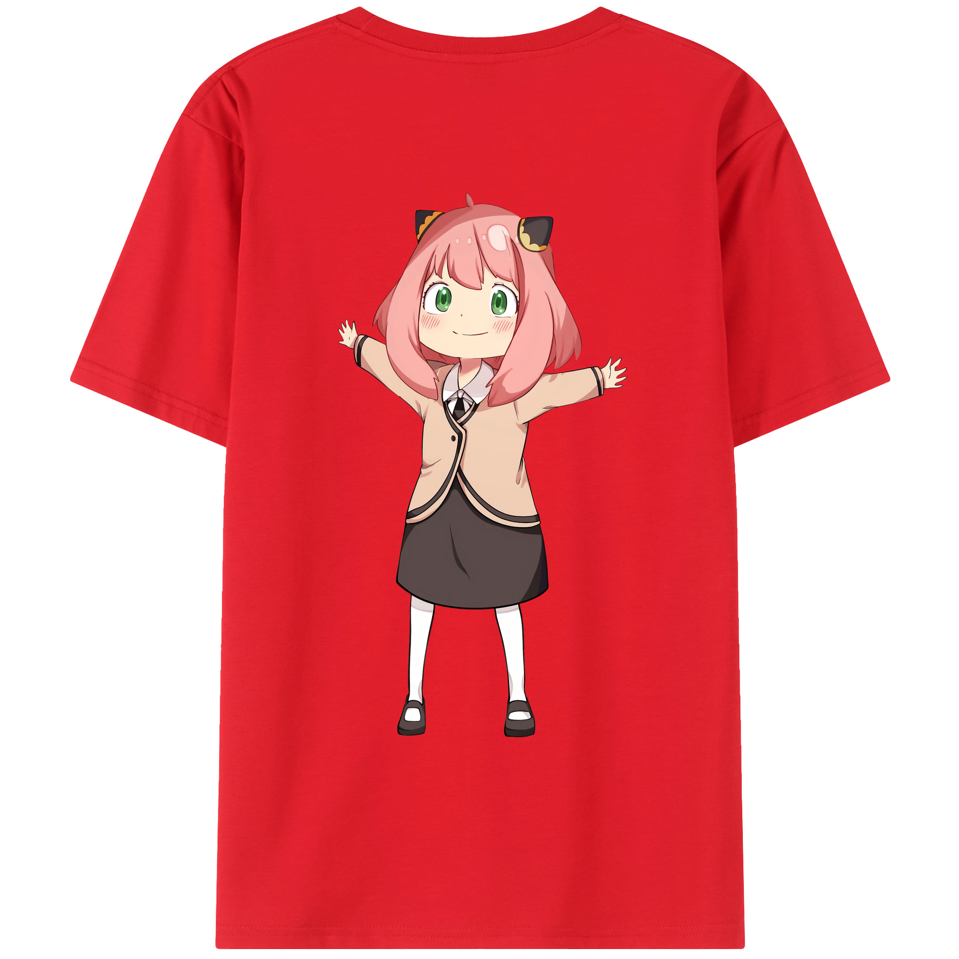 （画像用） SPY×FAMILY间谍家家酒 綿100％ メンズ半袖Tシャツ（バックプリント） 通気性
