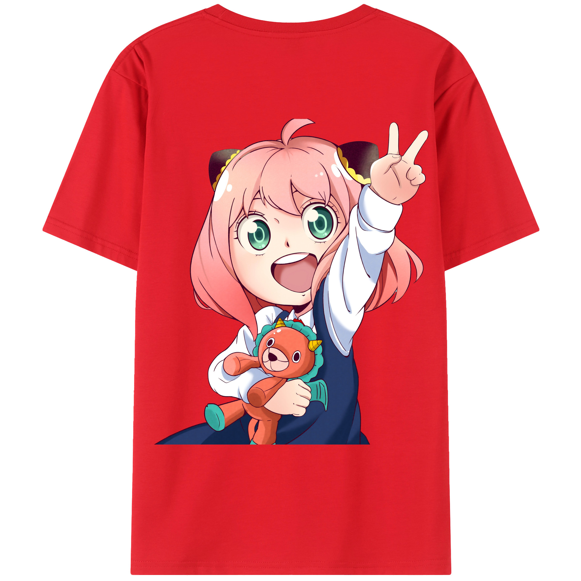 （画像用） SPY×FAMILY间谍家家酒 綿100％ メンズ半袖Tシャツ（バックプリント） 通気性