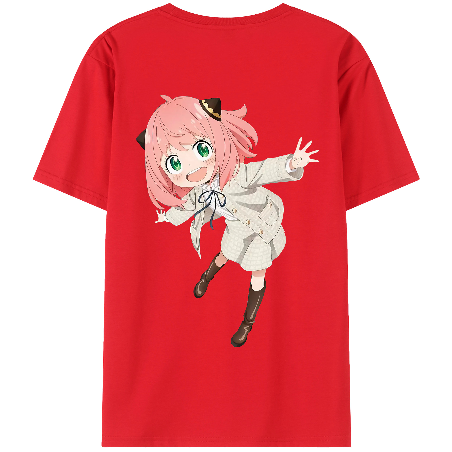 （画像用） SPY×FAMILY间谍家家酒 綿100％ メンズ半袖Tシャツ（バックプリント） 通気性