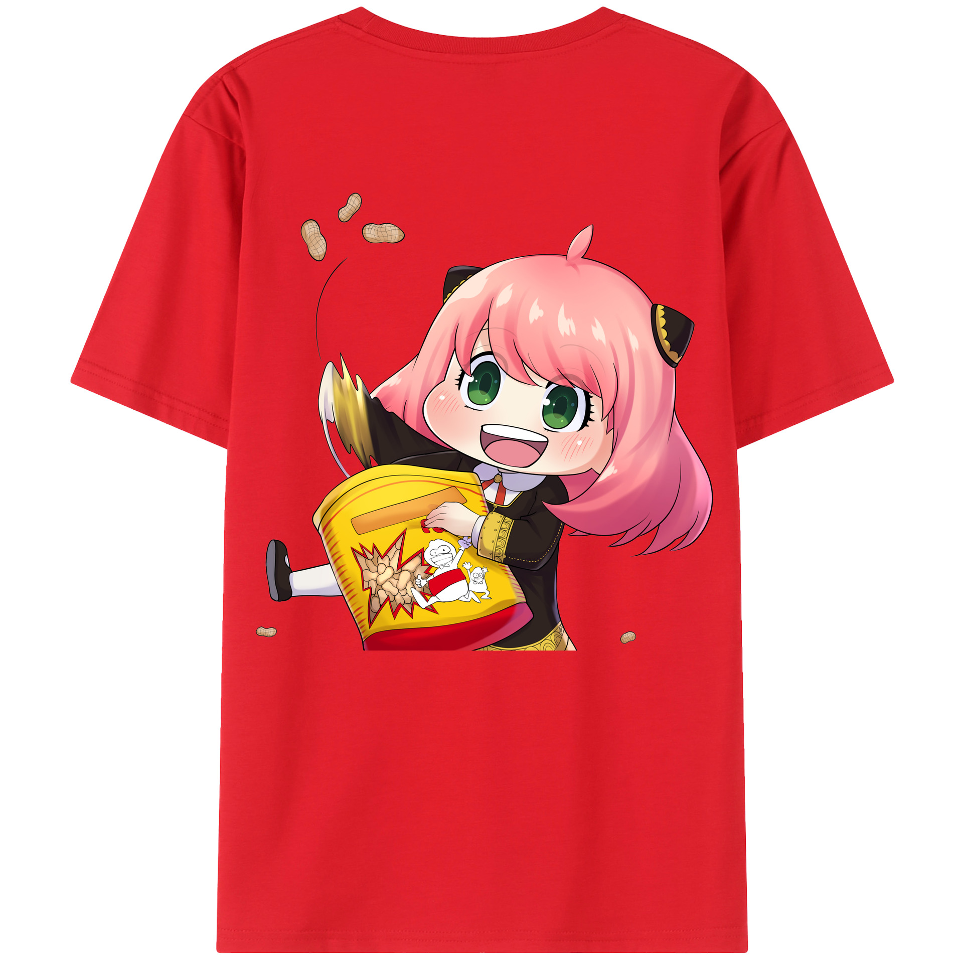 （画像用） SPY×FAMILY间谍家家酒 綿100％ メンズ半袖Tシャツ（バックプリント） 通気性