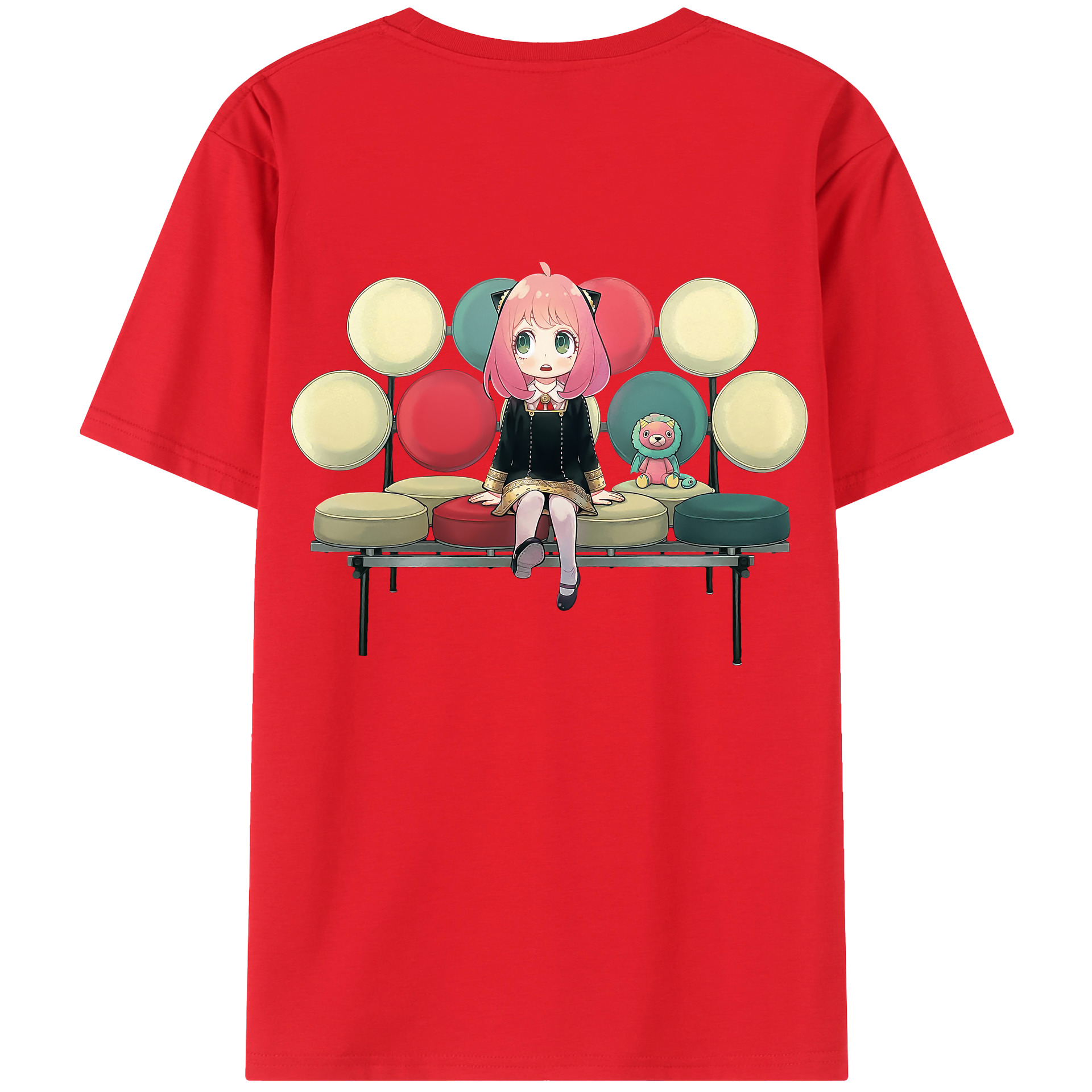 （画像用） SPY×FAMILY间谍家家酒 綿100％ メンズ半袖Tシャツ（バックプリント） 通気性