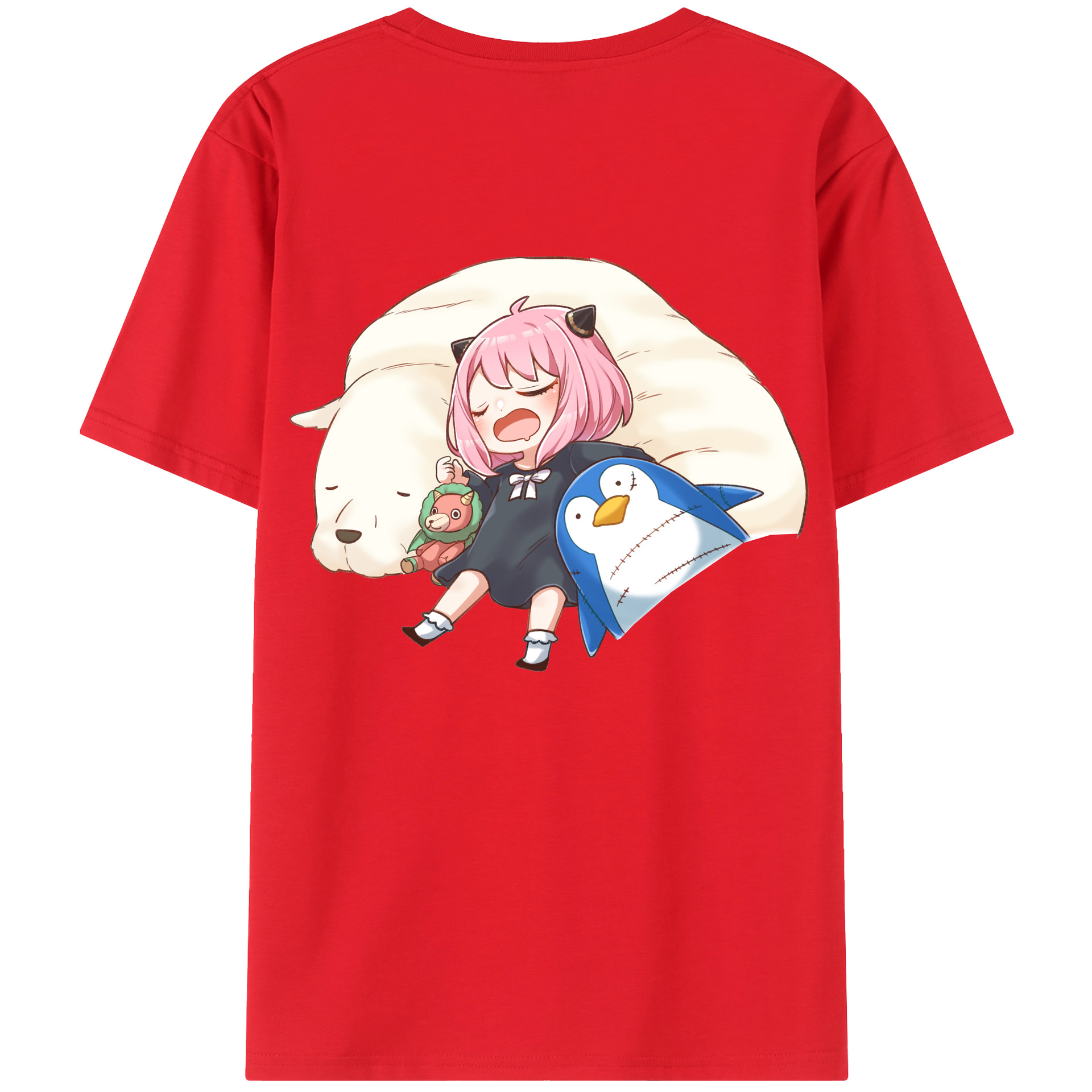 （画像用） SPY×FAMILY间谍家家酒 綿100％ メンズ半袖Tシャツ（バックプリント） 通気性