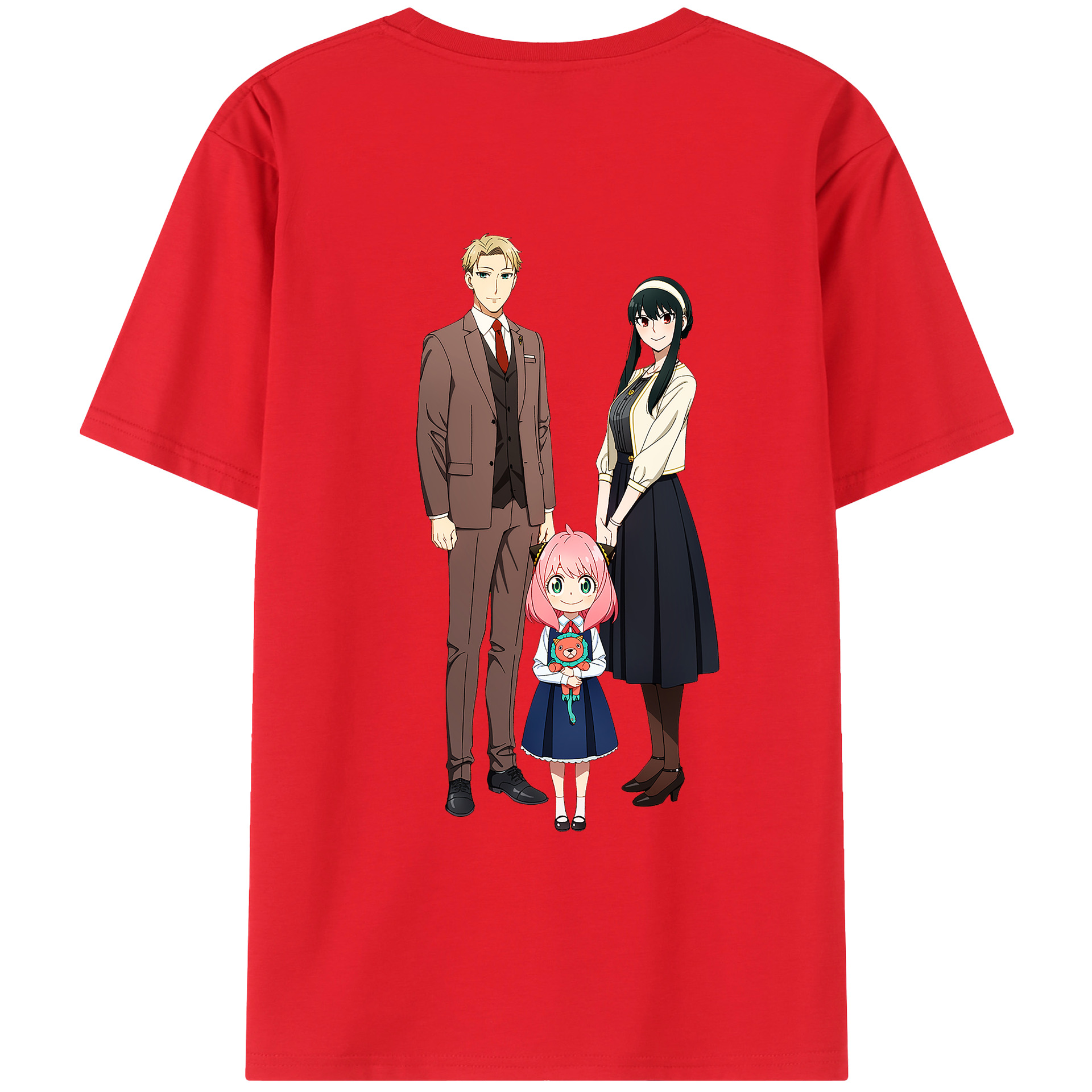 （画像用） SPY×FAMILY间谍家家酒 綿100％ メンズ半袖Tシャツ（バックプリント） 通気性