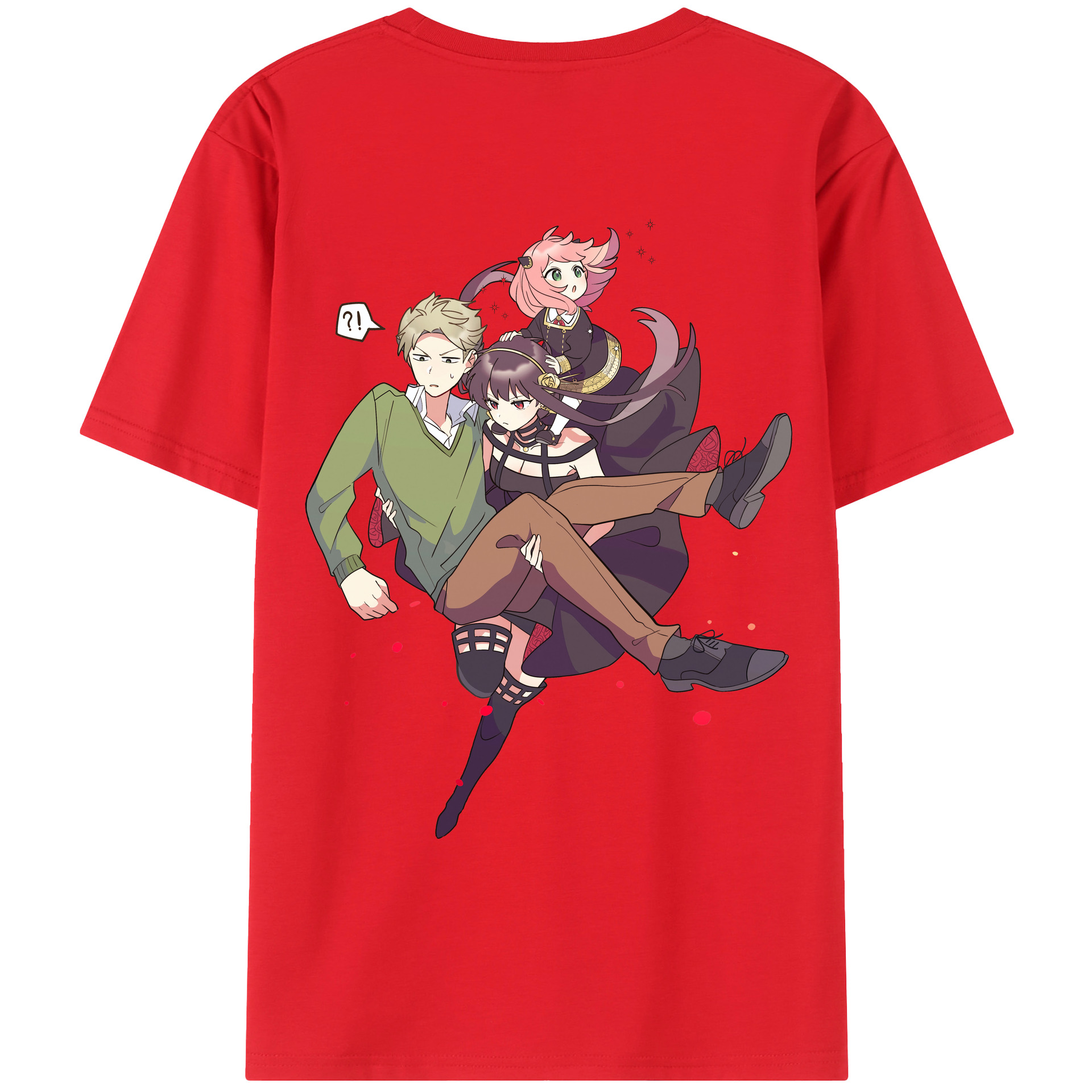 （画像用） SPY×FAMILY间谍家家酒 綿100％ メンズ半袖Tシャツ（バックプリント） 通気性
