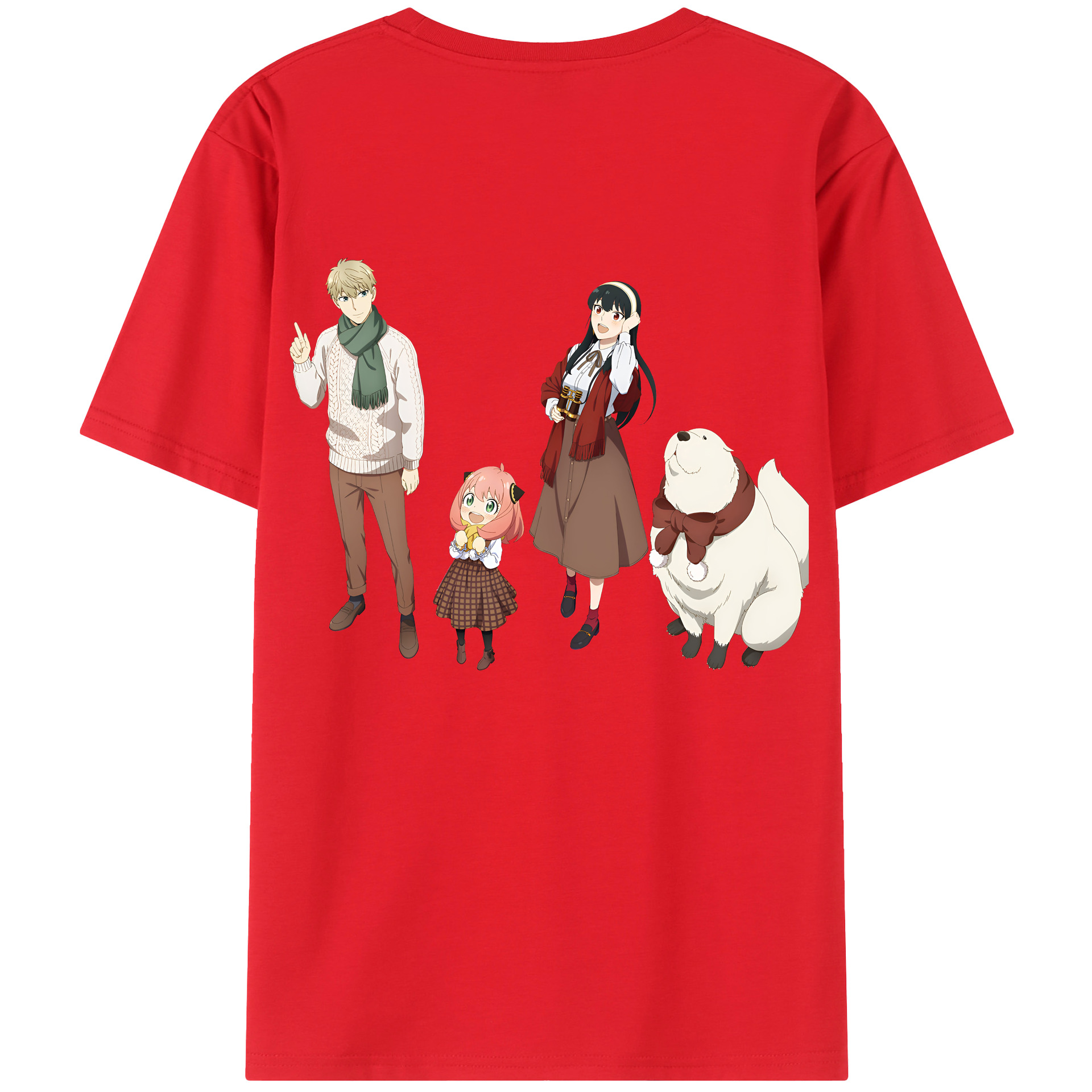 （画像用） SPY×FAMILY间谍家家酒 綿100％ メンズ半袖Tシャツ（バックプリント） 通気性