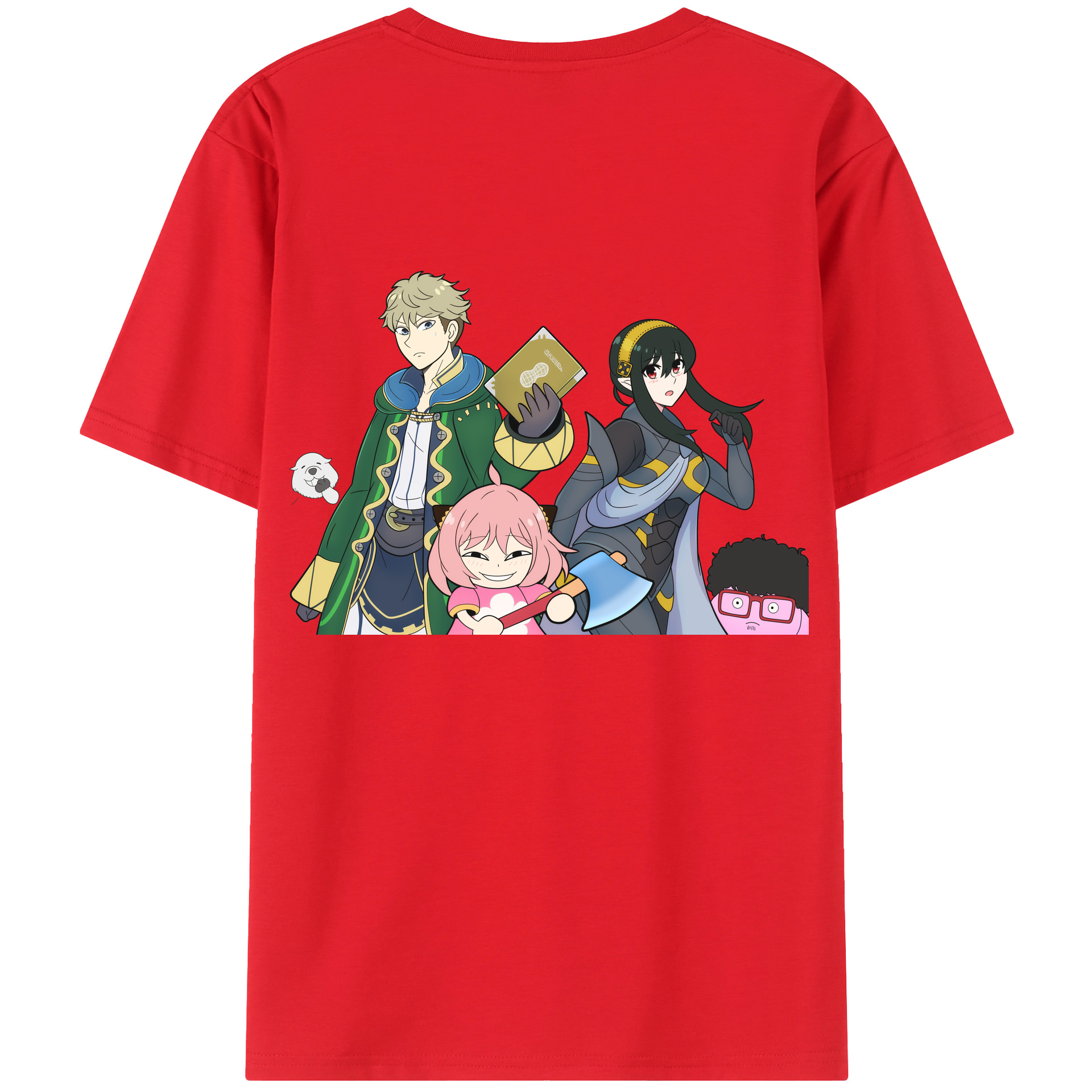 （画像用） SPY×FAMILY间谍家家酒 綿100％ メンズ半袖Tシャツ（バックプリント） 通気性