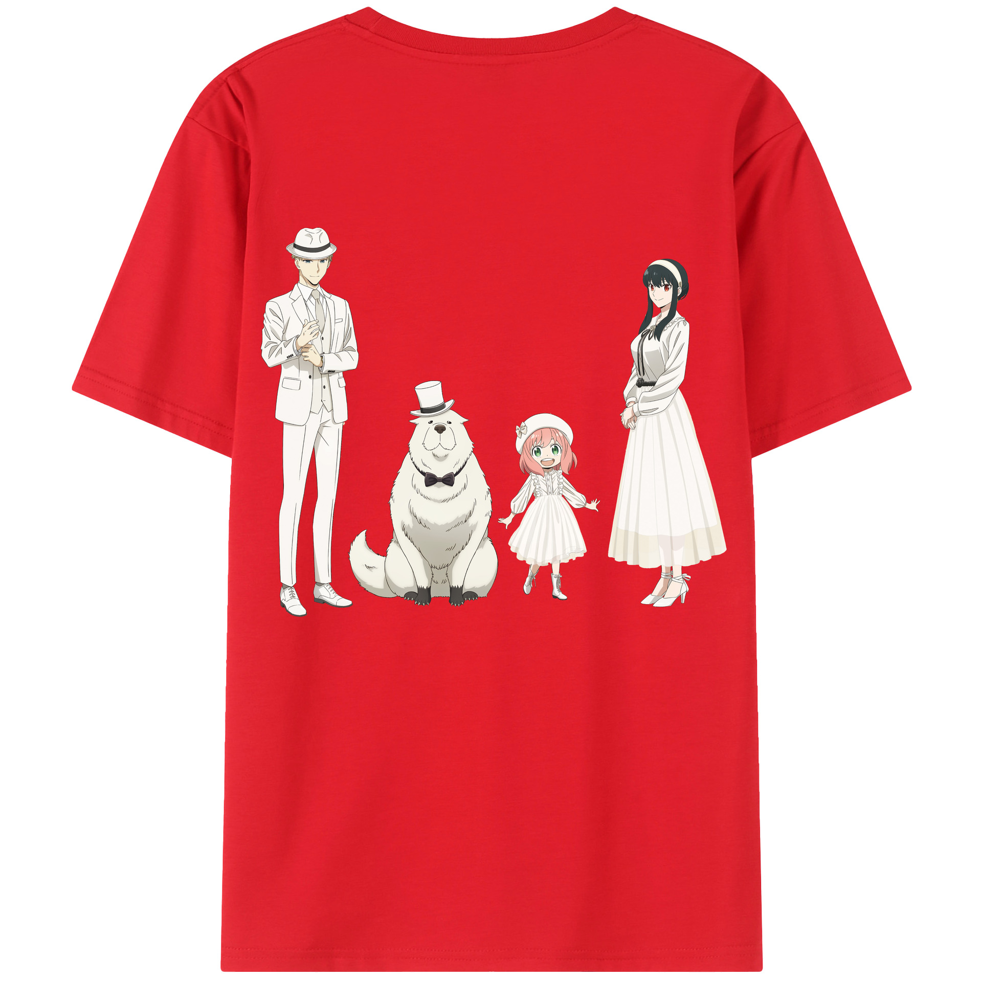 （画像用） SPY×FAMILY间谍家家酒 綿100％ メンズ半袖Tシャツ（バックプリント） 通気性